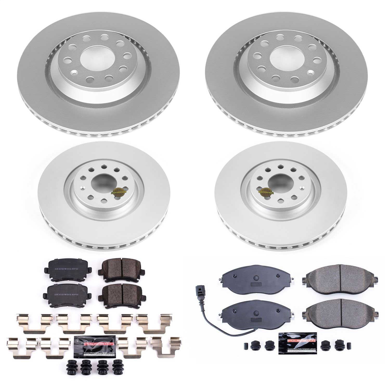 Power Stop - CRK7254 - Front and Rear - Disc Brake Pad and Rotor Kit