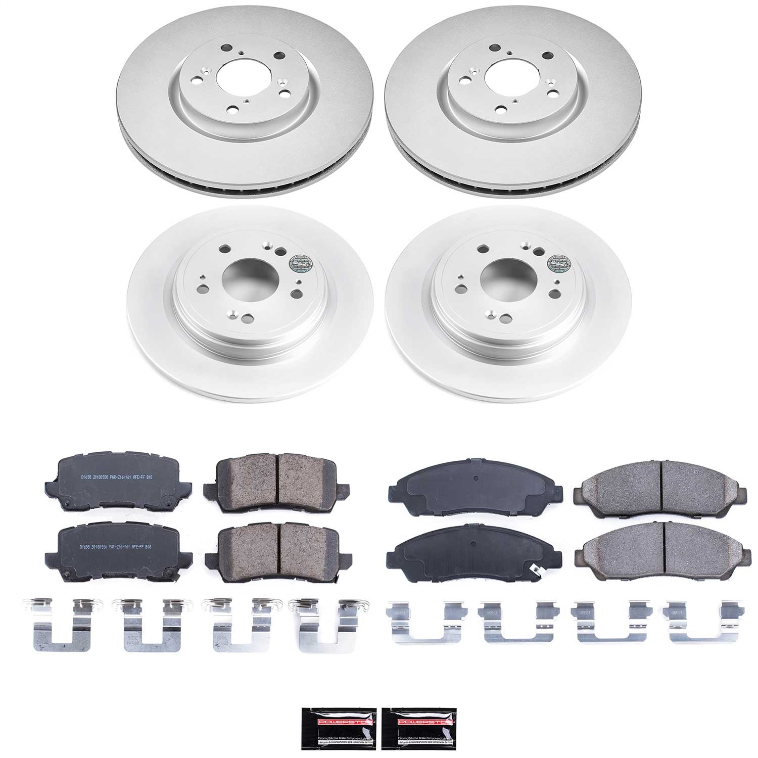 Power Stop - CRK7282 - Front and Rear - Disc Brake Pad and Rotor Kit