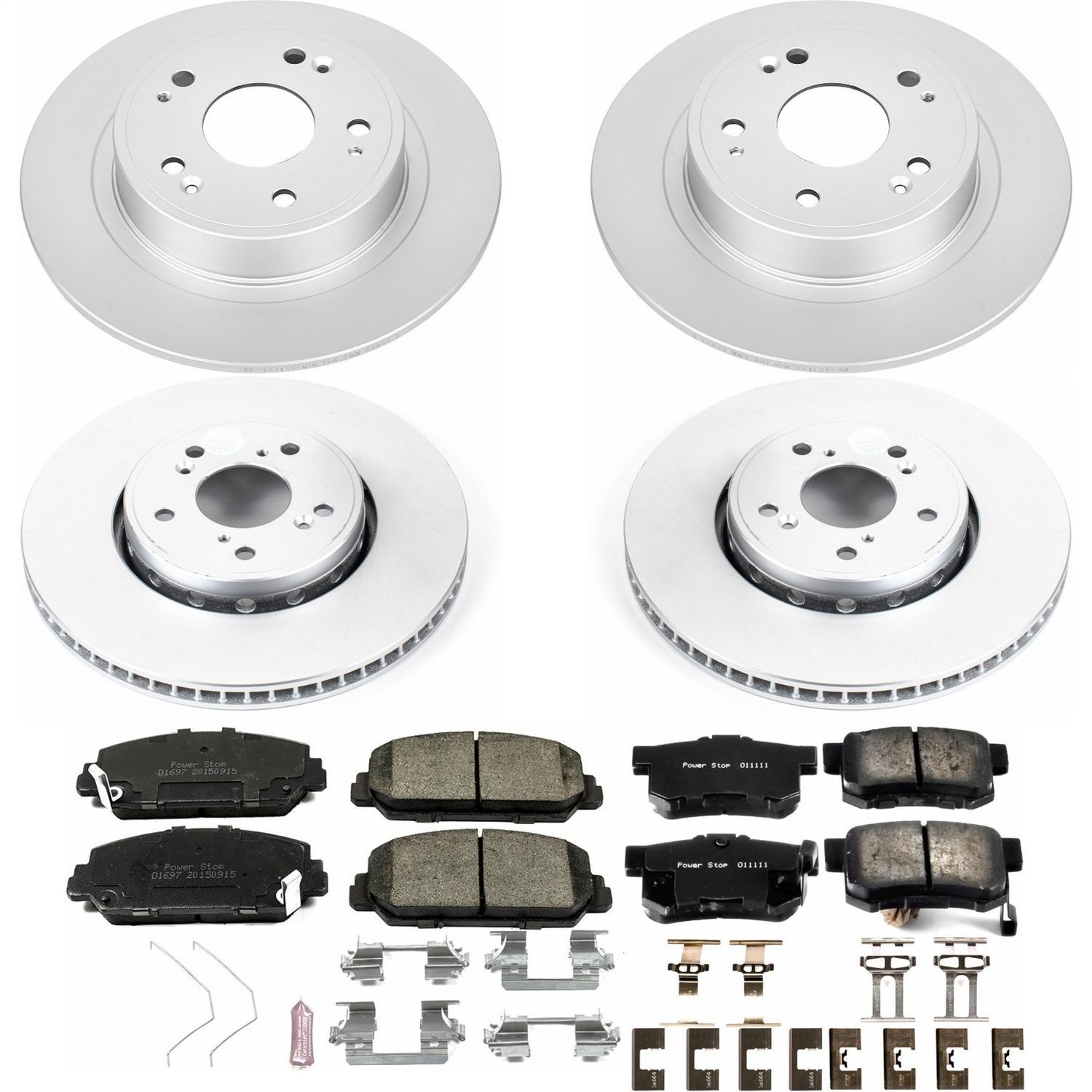 Power Stop - CRK7283 - Front and Rear - Disc Brake Pad and Rotor Kit