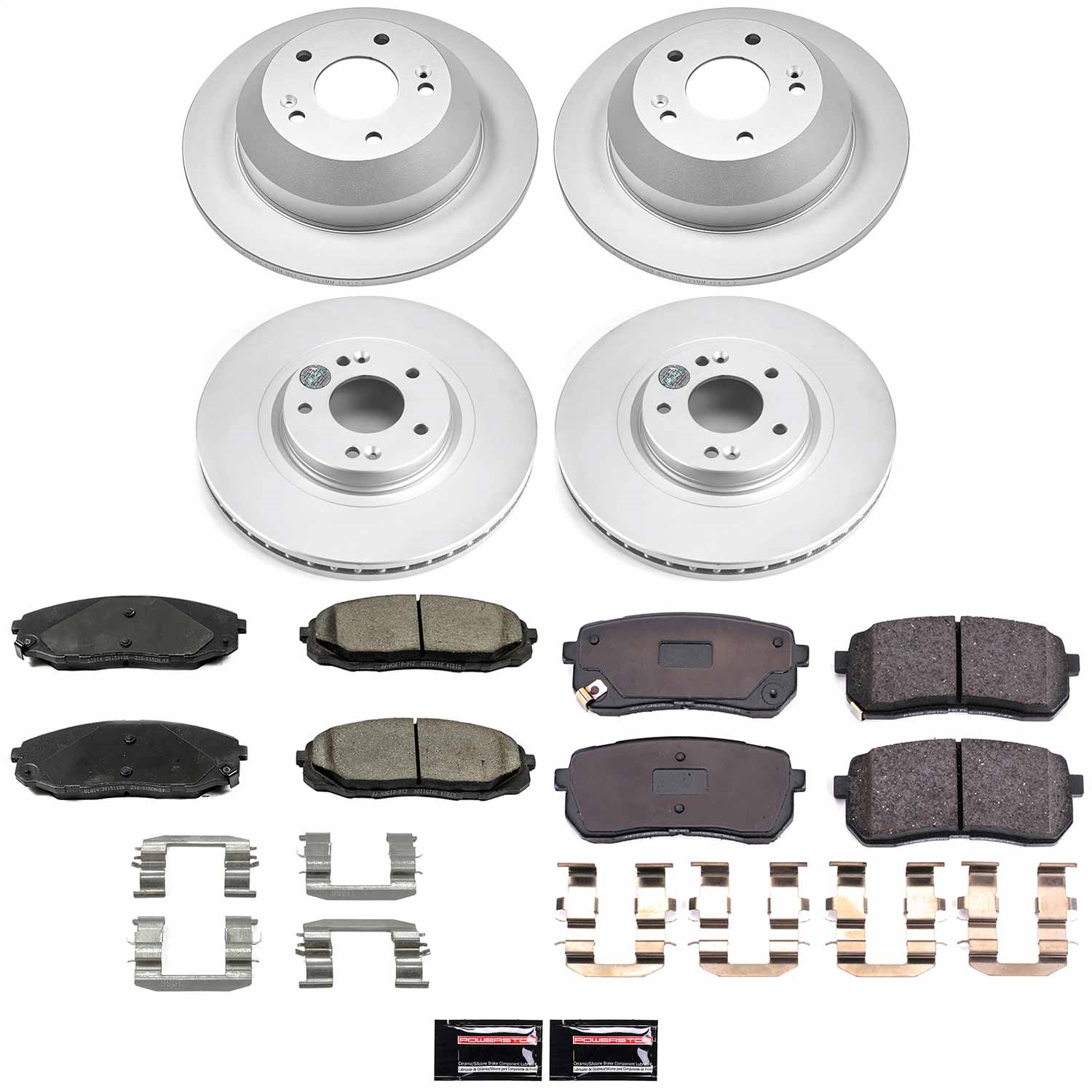 Power Stop - CRK7286 - Front and Rear - Disc Brake Pad and Rotor Kit