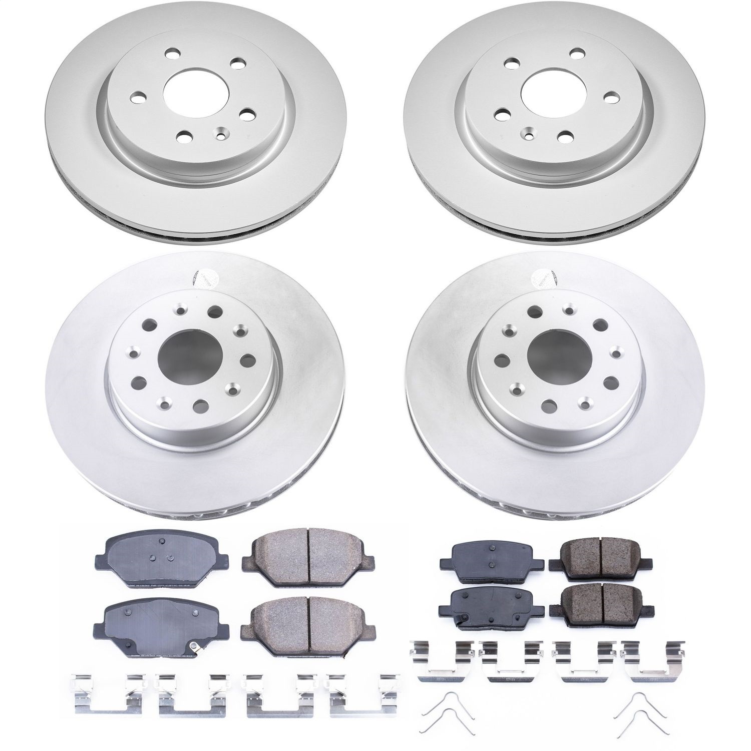 Power Stop - CRK7296 - Front and Rear - Disc Brake Pad and Rotor Kit