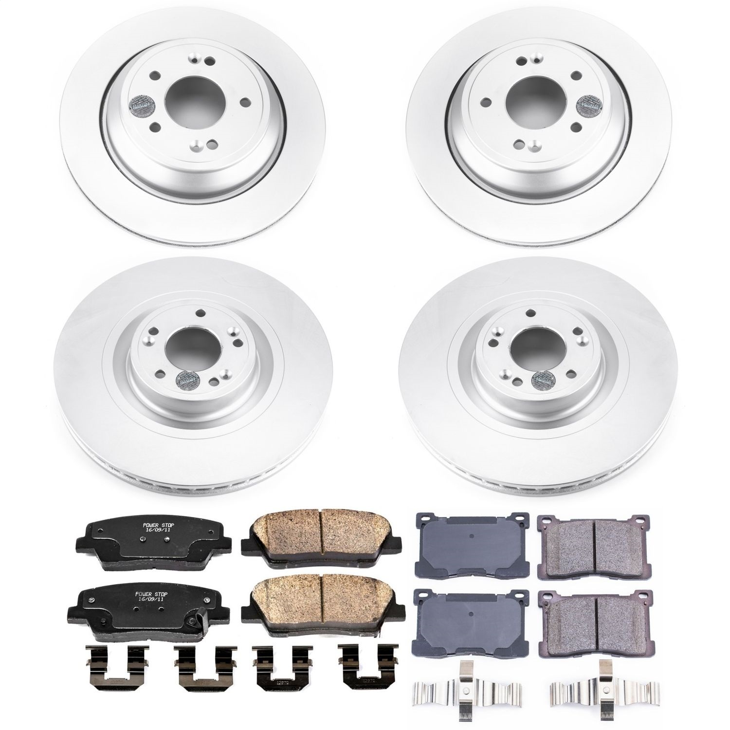 Power Stop - CRK7342 - Front and Rear - Disc Brake Pad and Rotor Kit