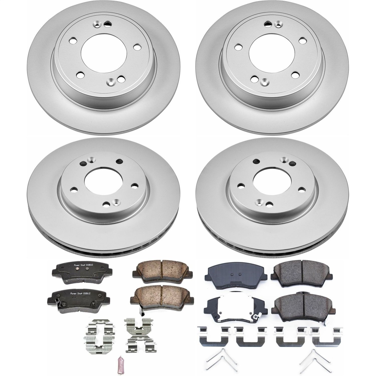 Power Stop - CRK7385 - Front and Rear - Disc Brake Pad and Rotor Kit