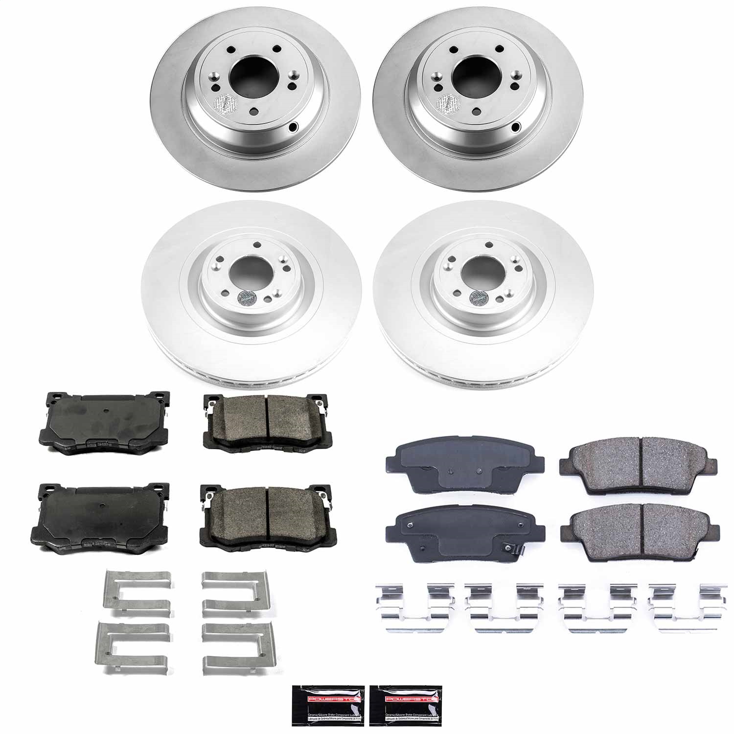 Power Stop - CRK7386 - Front and Rear - Disc Brake Pad and Rotor Kit