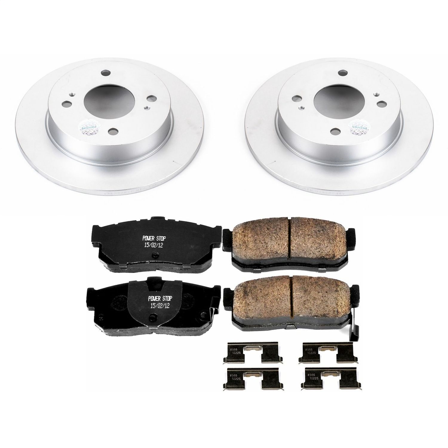 Power Stop - CRK740 - Rear - Disc Brake Pad and Rotor Kit