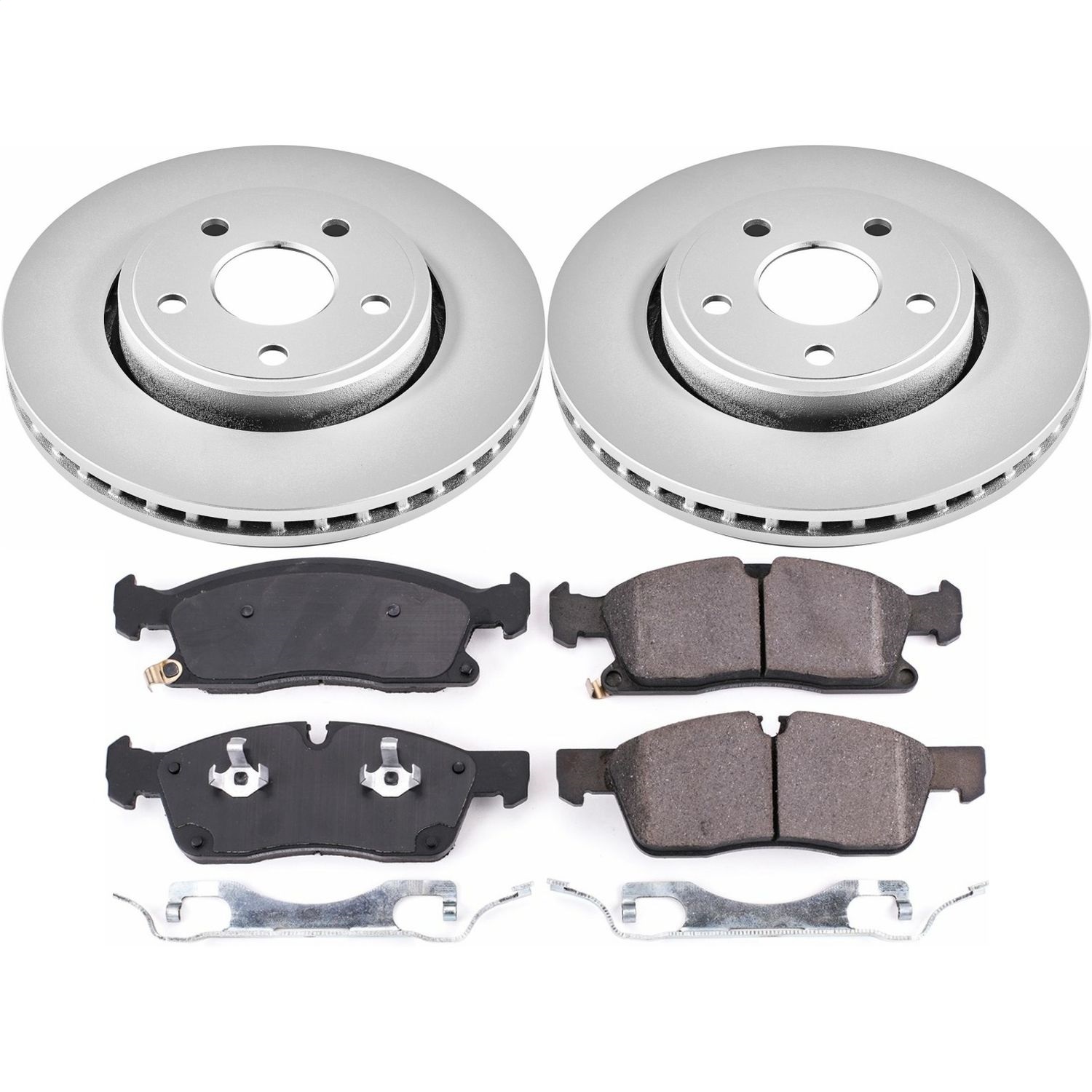 Power Stop - CRK7412 - Front - Disc Brake Pad and Rotor Kit