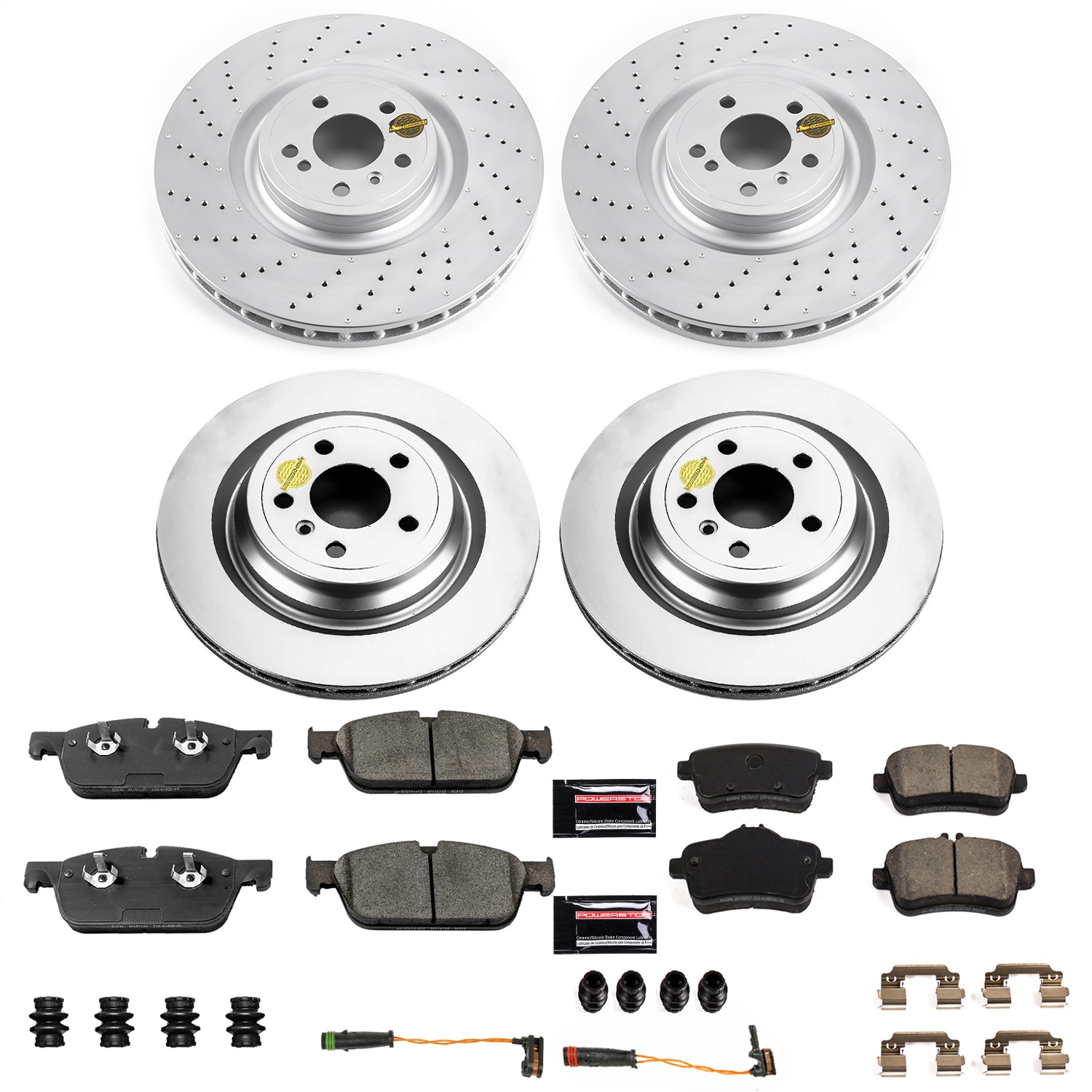 Power Stop - CRK7442 - Front and Rear - Disc Brake Pad and Rotor Kit