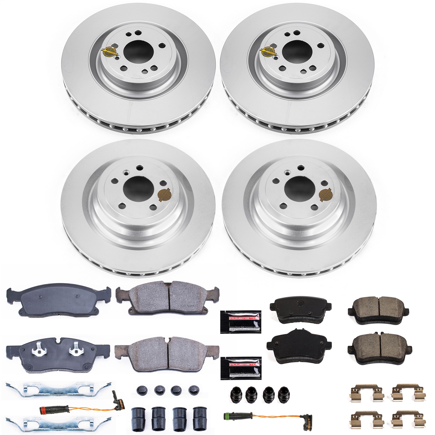 Power Stop - CRK7445 - Front and Rear - Disc Brake Pad and Rotor Kit