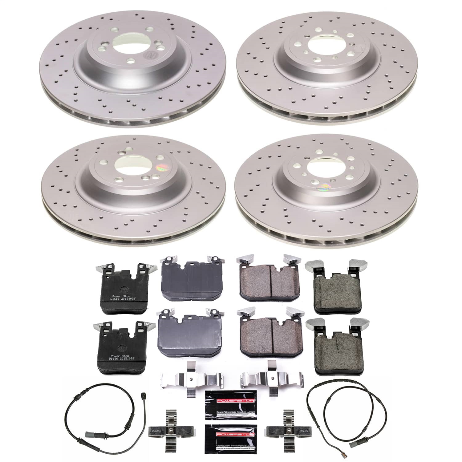 Power Stop - CRK7447 - Front and Rear - Disc Brake Pad and Rotor Kit