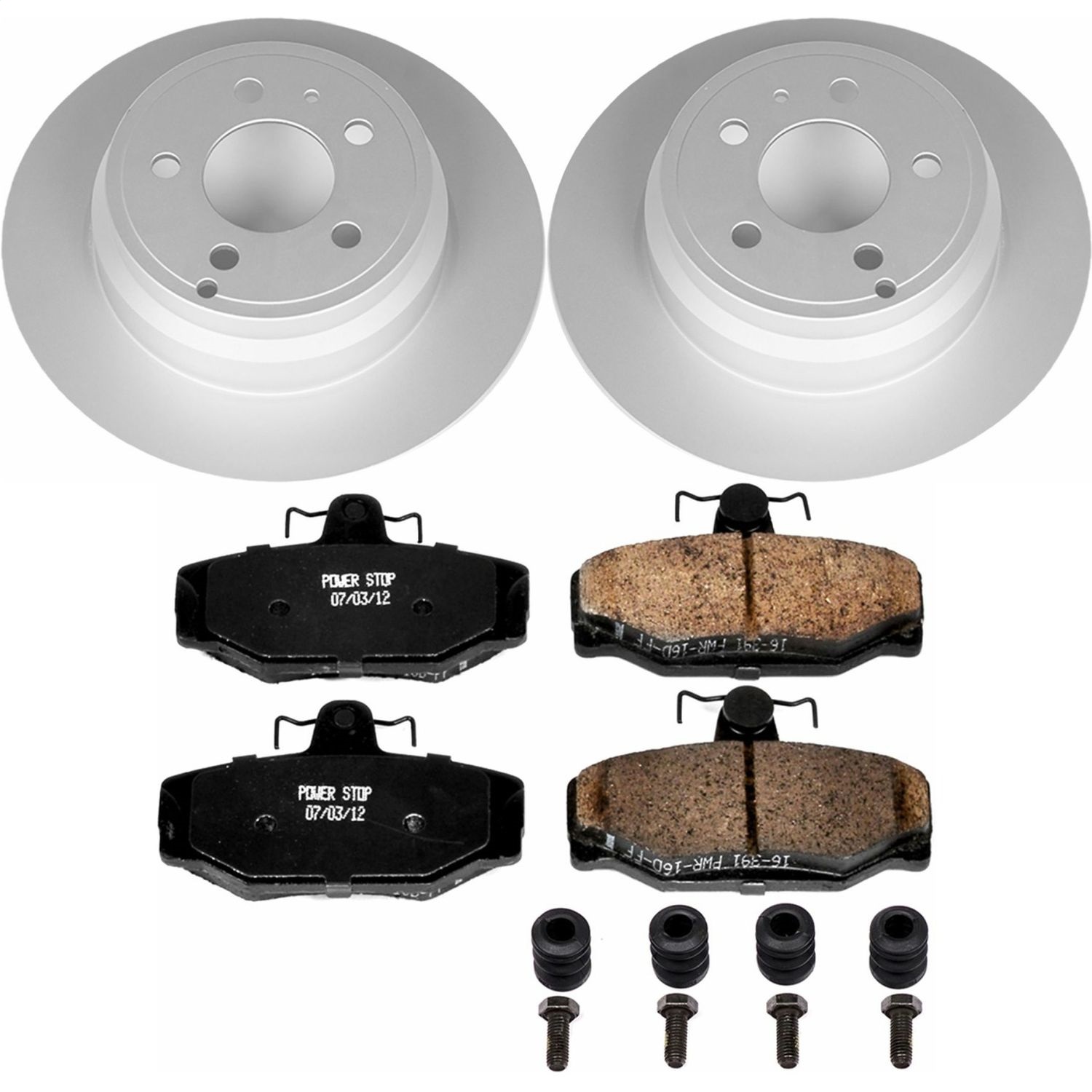 Power Stop - CRK7499 - Rear - Disc Brake Pad and Rotor Kit