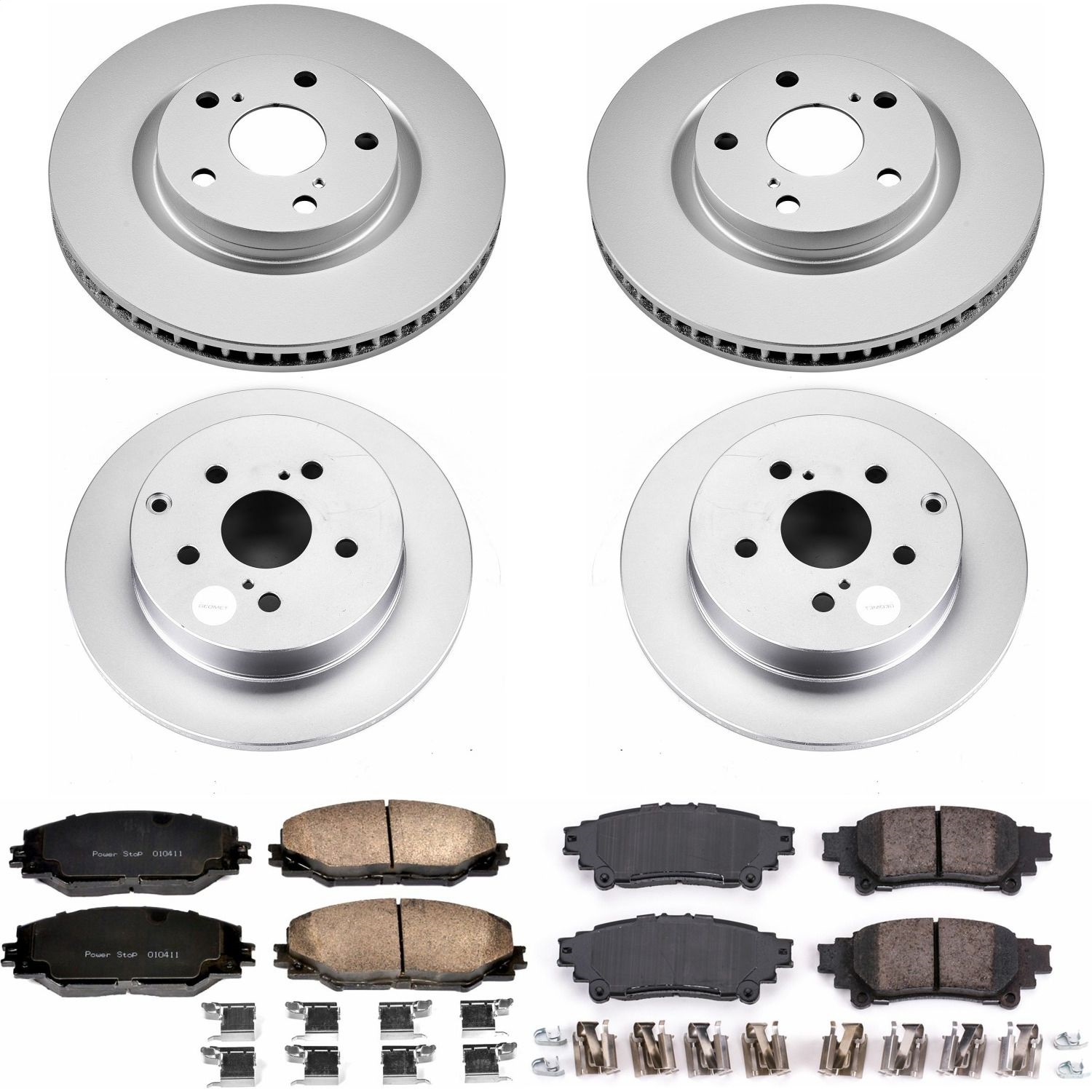 Power Stop - CRK7503 - Front and Rear - Disc Brake Pad and Rotor Kit