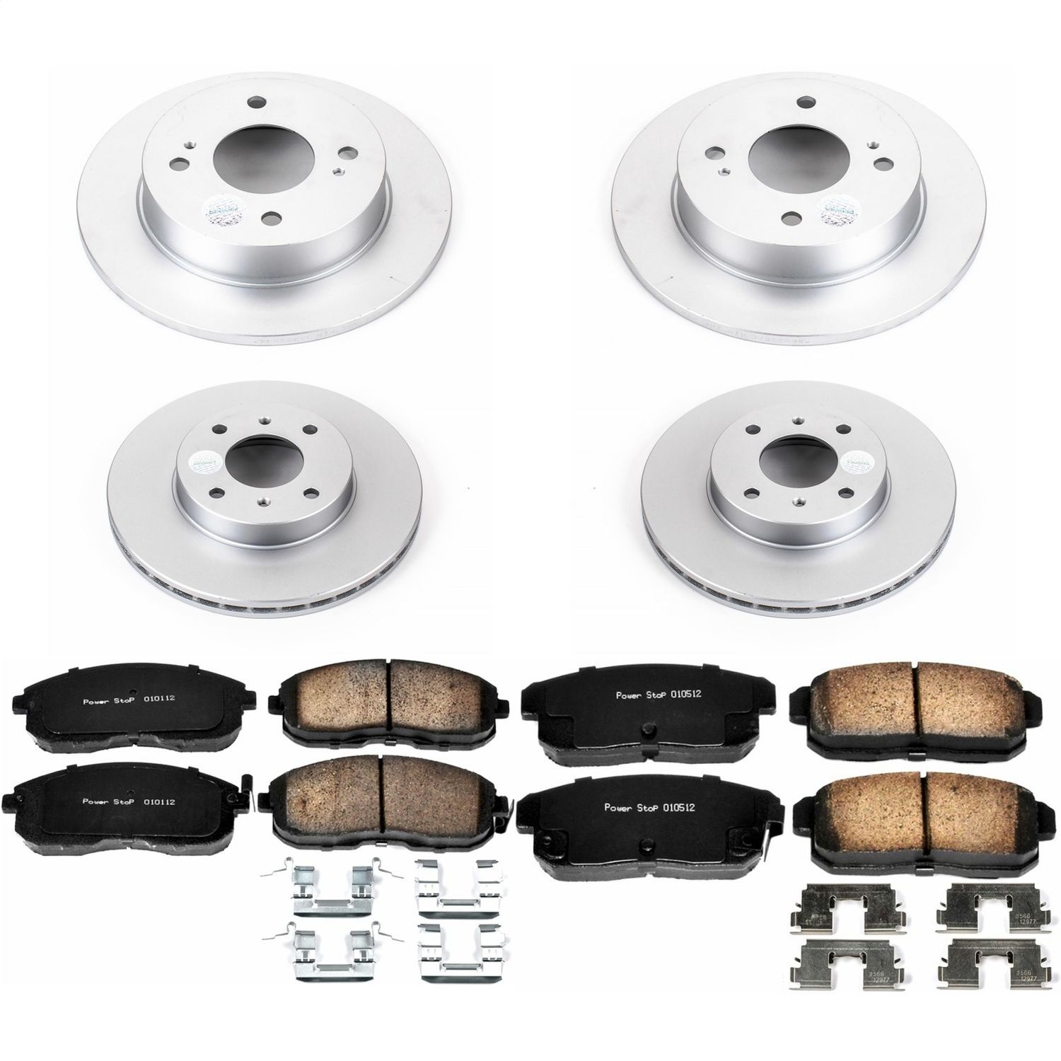 Power Stop - CRK751 - Front and Rear - Disc Brake Pad and Rotor Kit