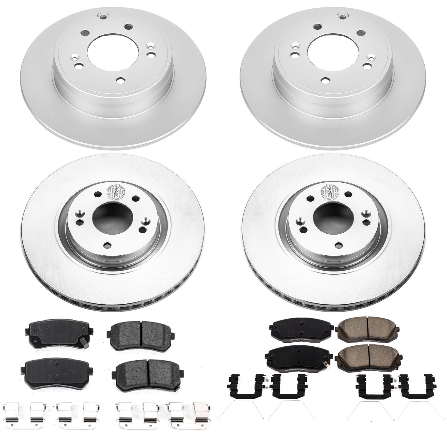 Power Stop - CRK7510 - Front and Rear - Disc Brake Pad and Rotor Kit