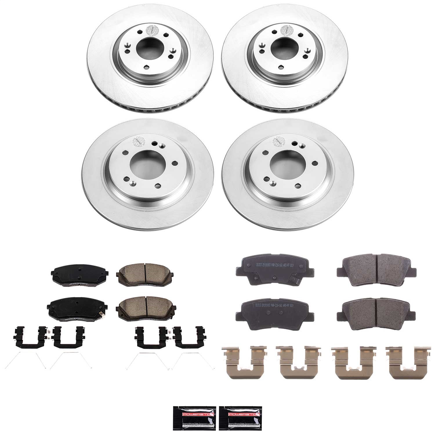 Power Stop - CRK7511 - Front and Rear - Disc Brake Pad and Rotor Kit