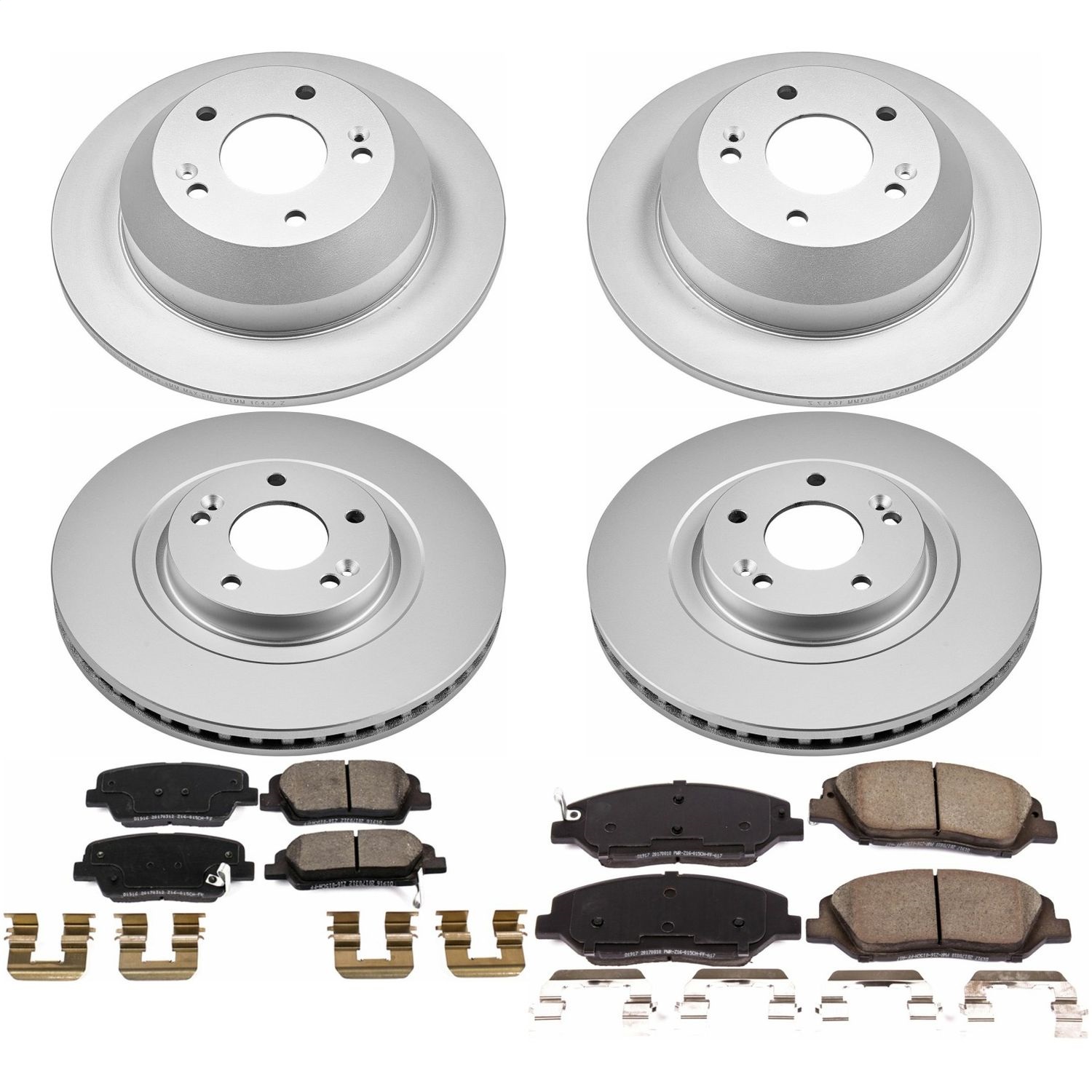 Power Stop - CRK7514 - Front and Rear - Disc Brake Pad and Rotor Kit