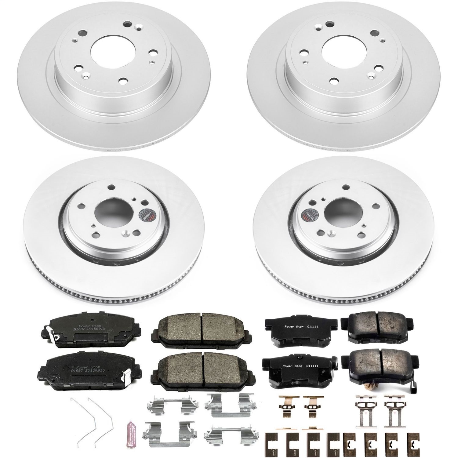 Power Stop - CRK7529 - Front and Rear - Disc Brake Pad and Rotor Kit