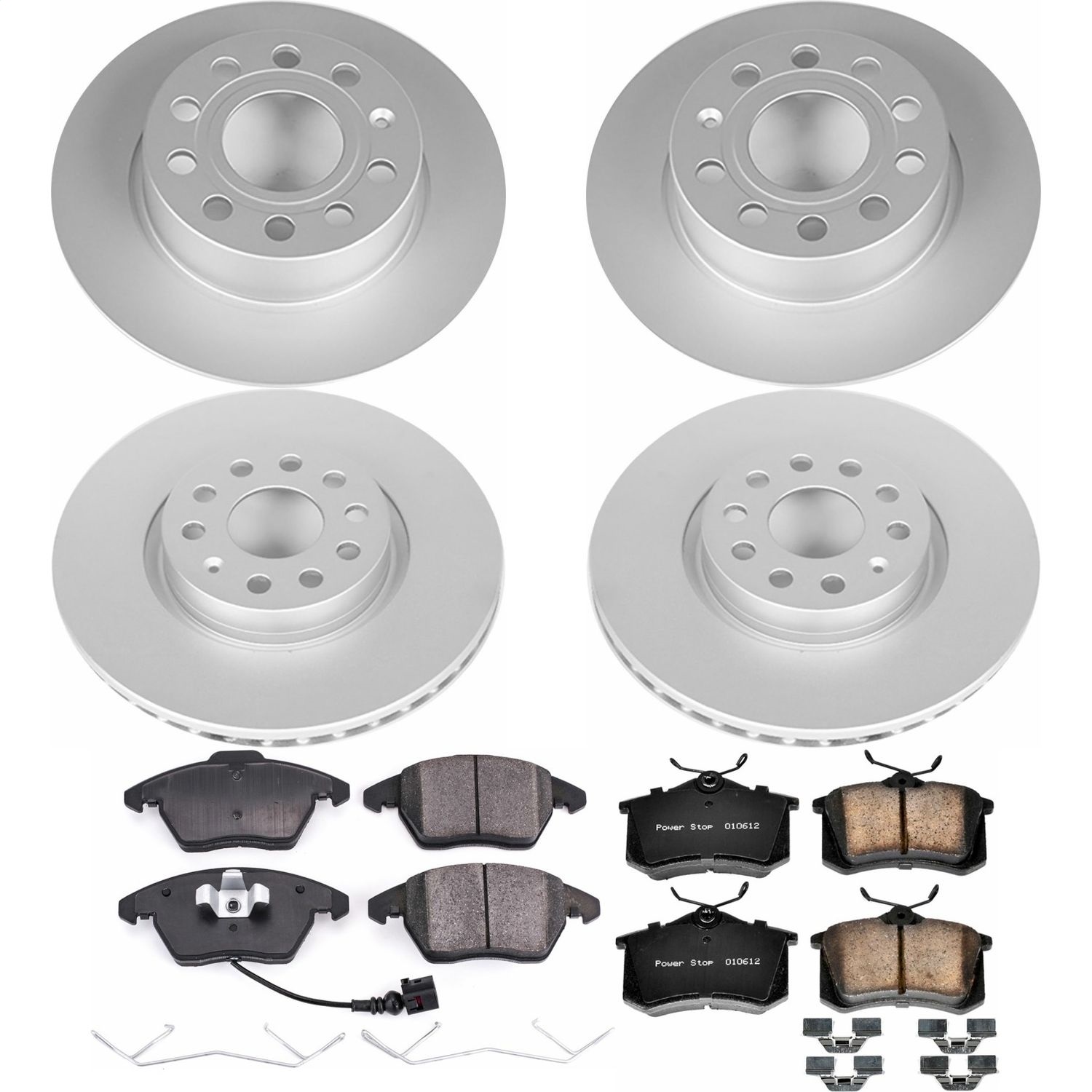 Power Stop - CRK7530 - Front and Rear - Disc Brake Pad and Rotor Kit