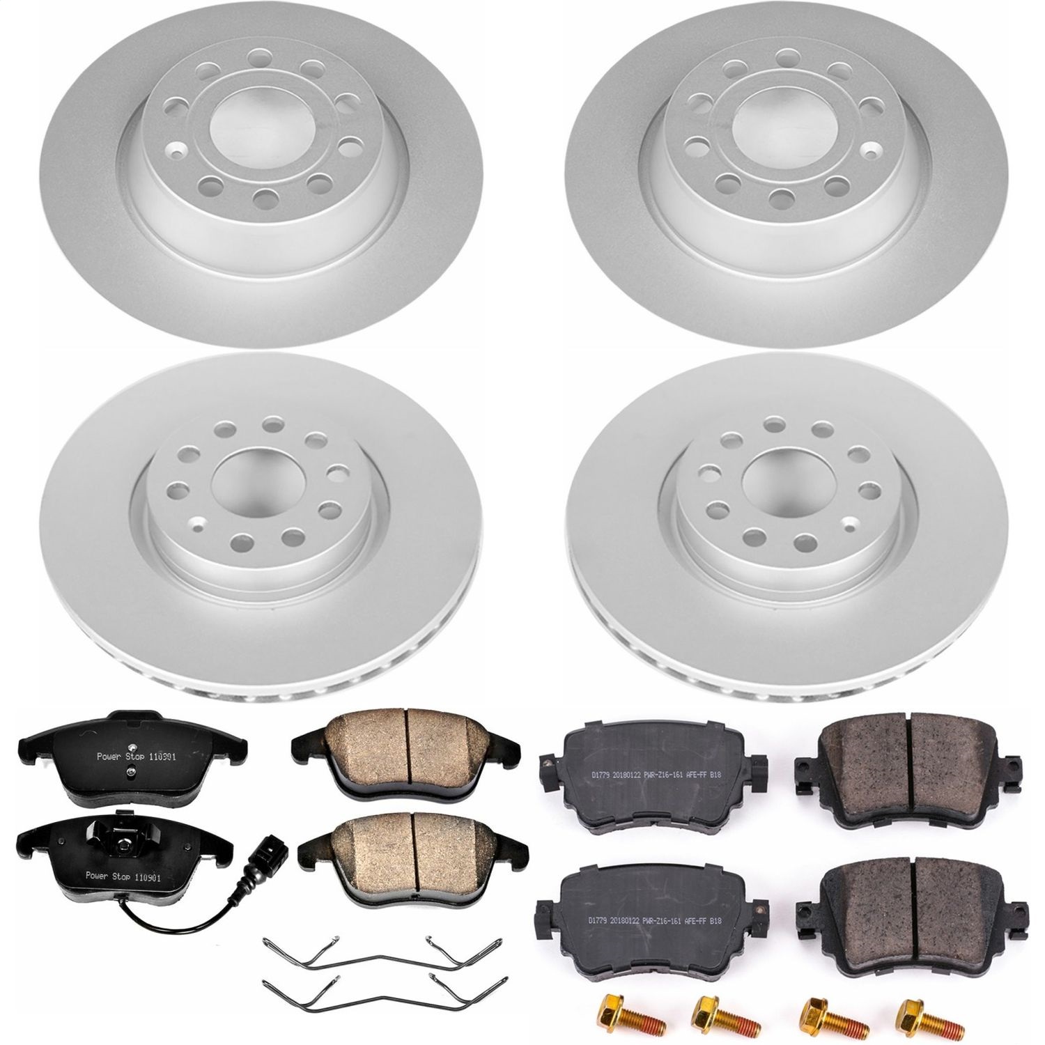 Power Stop - CRK7537 - Front and Rear - Disc Brake Pad and Rotor Kit