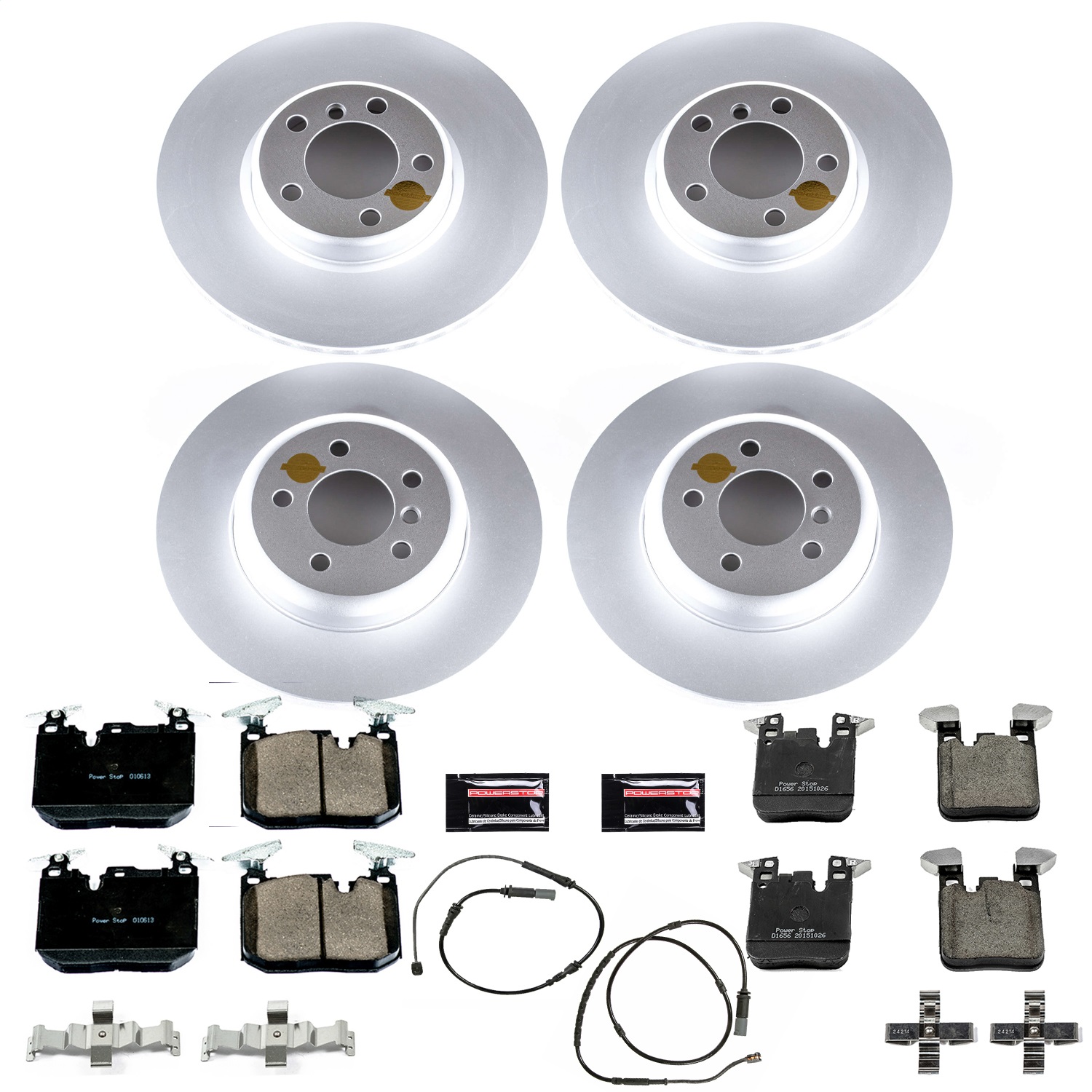 Power Stop - CRK7547 - Front and Rear - Disc Brake Pad and Rotor Kit