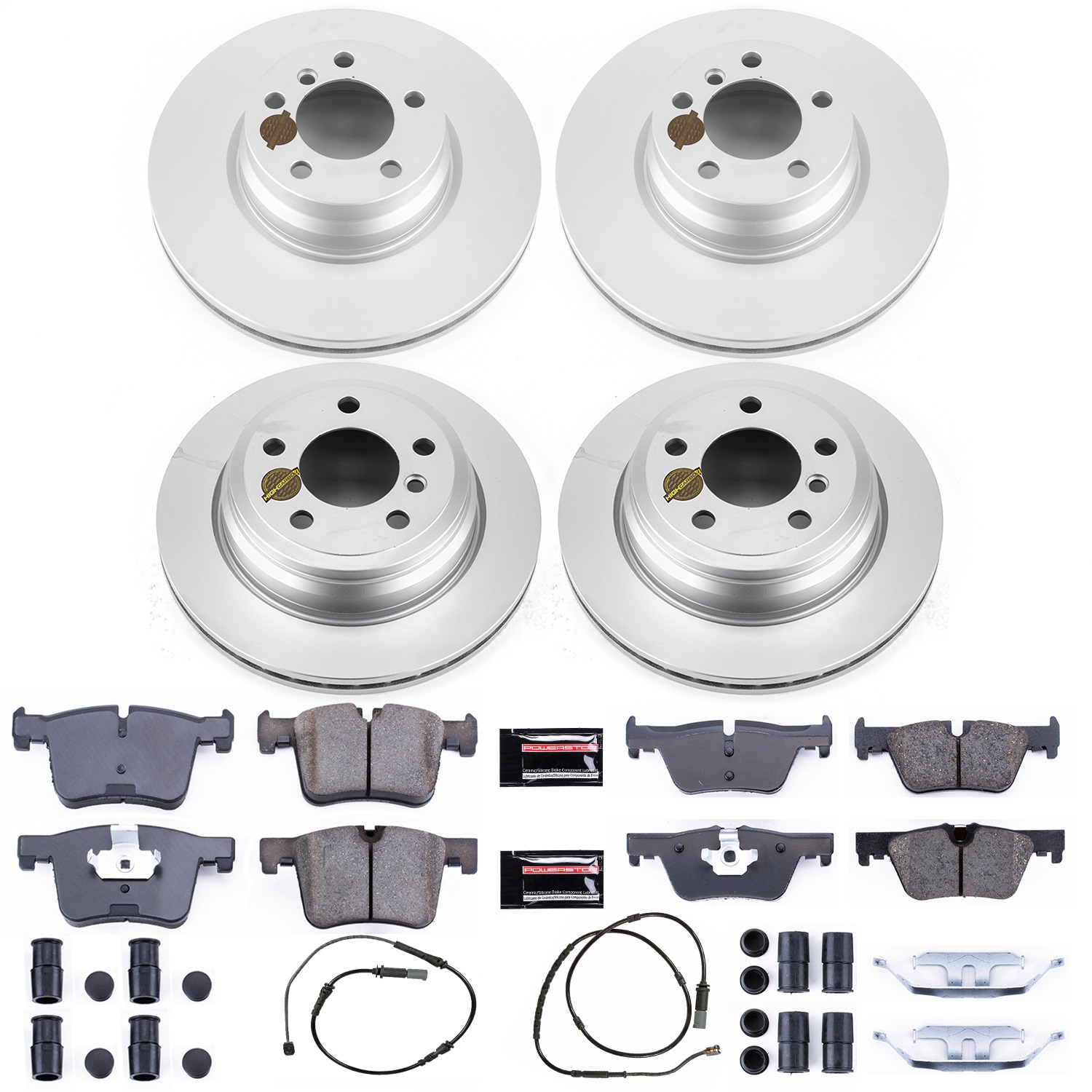 Power Stop - CRK7548 - Front and Rear - Disc Brake Pad and Rotor Kit