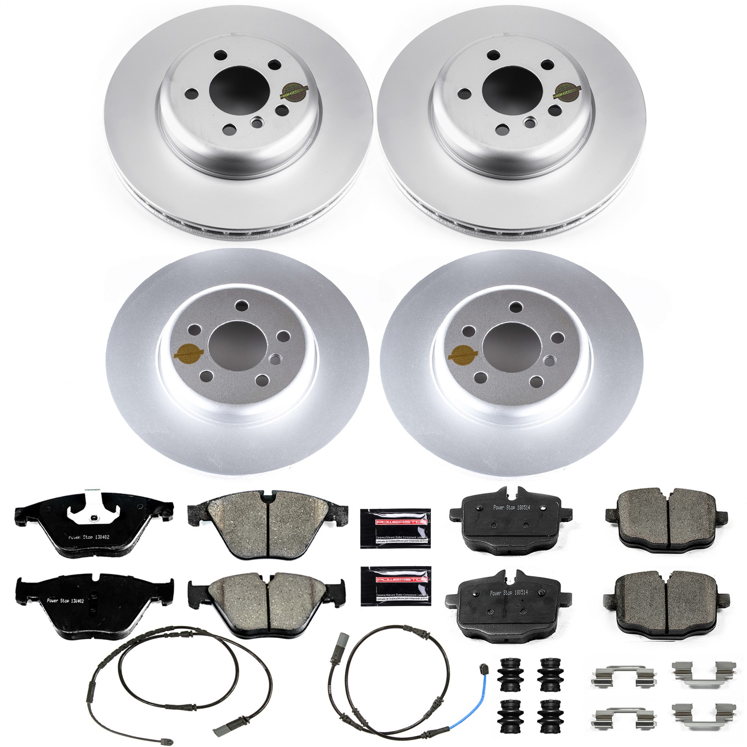 Power Stop - CRK7552 - Front and Rear - Disc Brake Pad and Rotor Kit