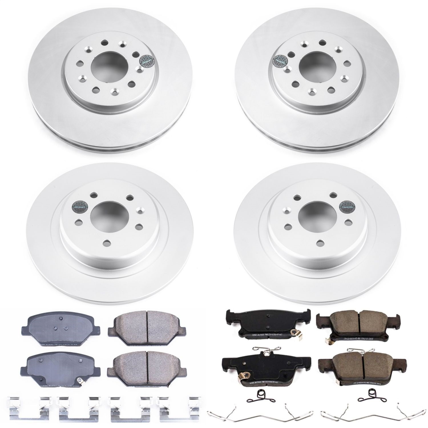 Power Stop - CRK7556 - Front and Rear - Disc Brake Pad and Rotor Kit