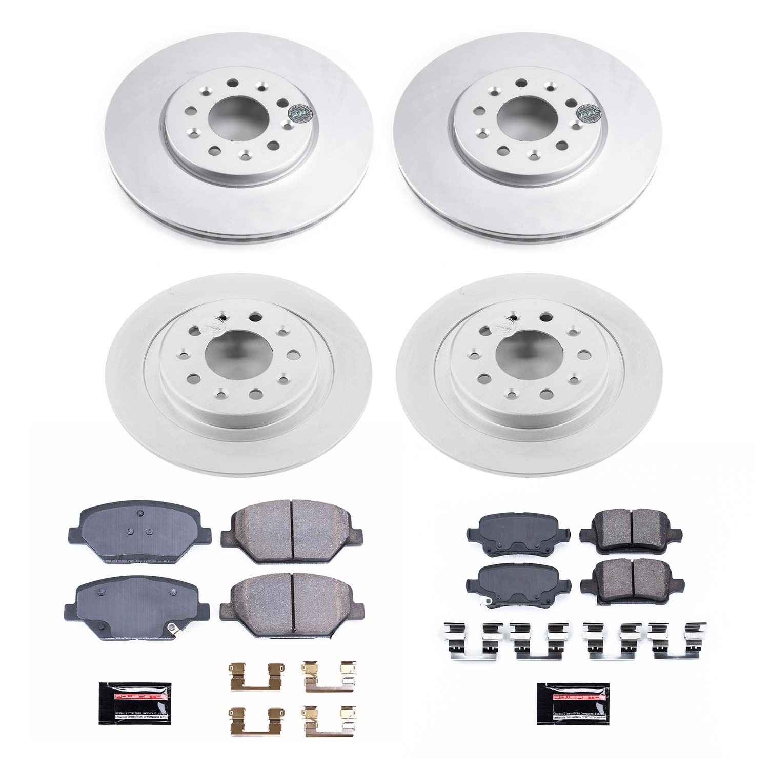 Power Stop - CRK7557 - Front and Rear - Disc Brake Pad and Rotor Kit