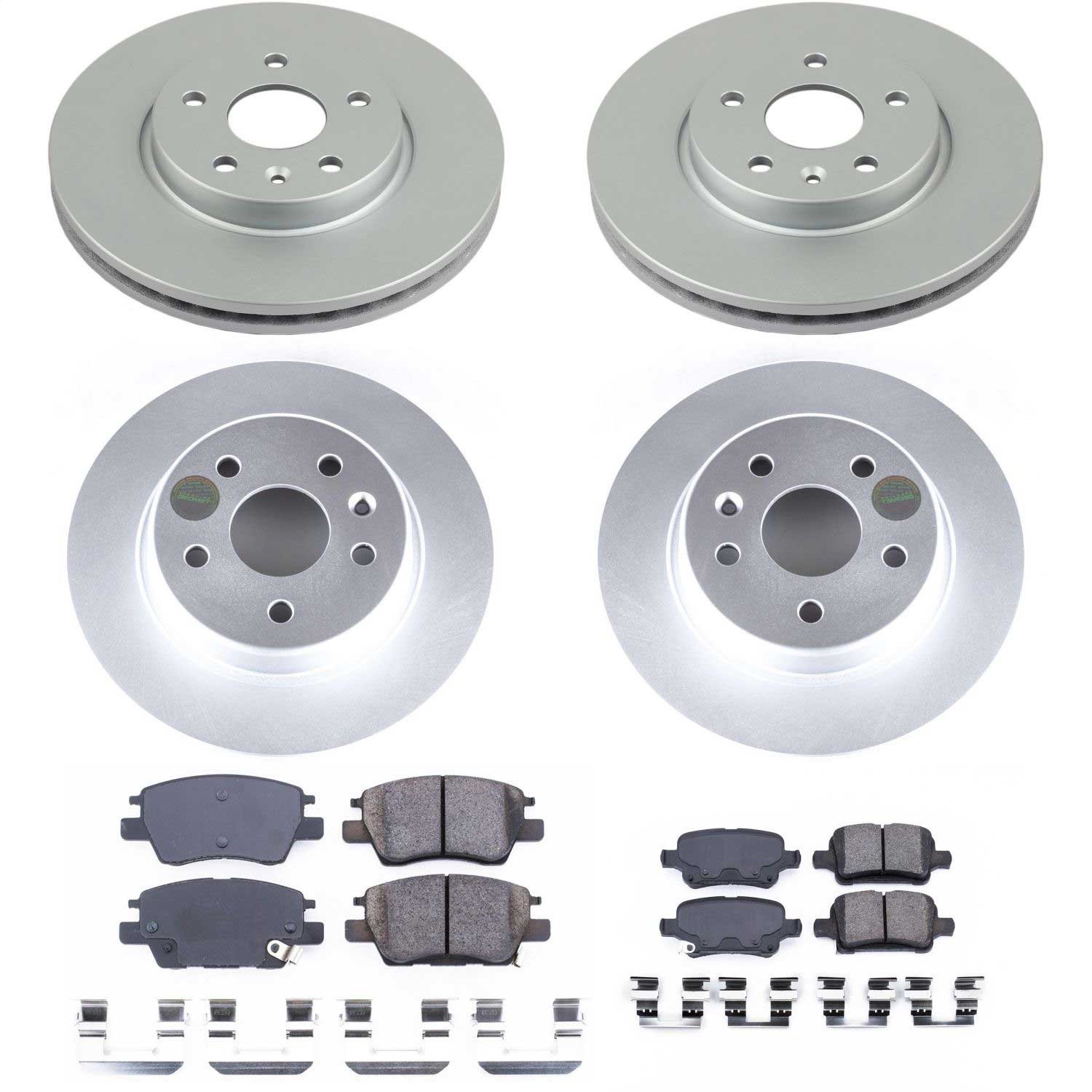 Power Stop - CRK7561 - Front and Rear - Disc Brake Pad and Rotor Kit