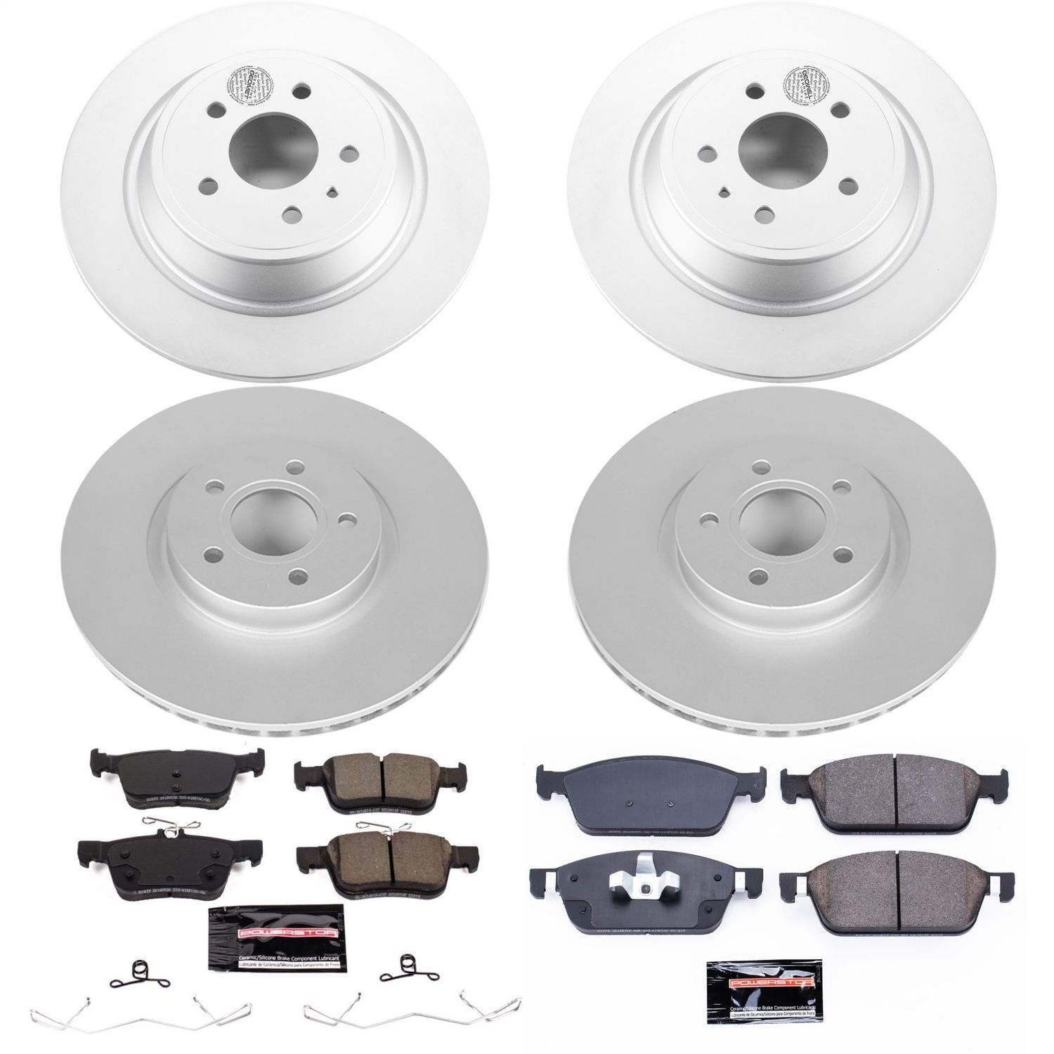 Power Stop - CRK7569 - Front and Rear - Disc Brake Pad and Rotor Kit