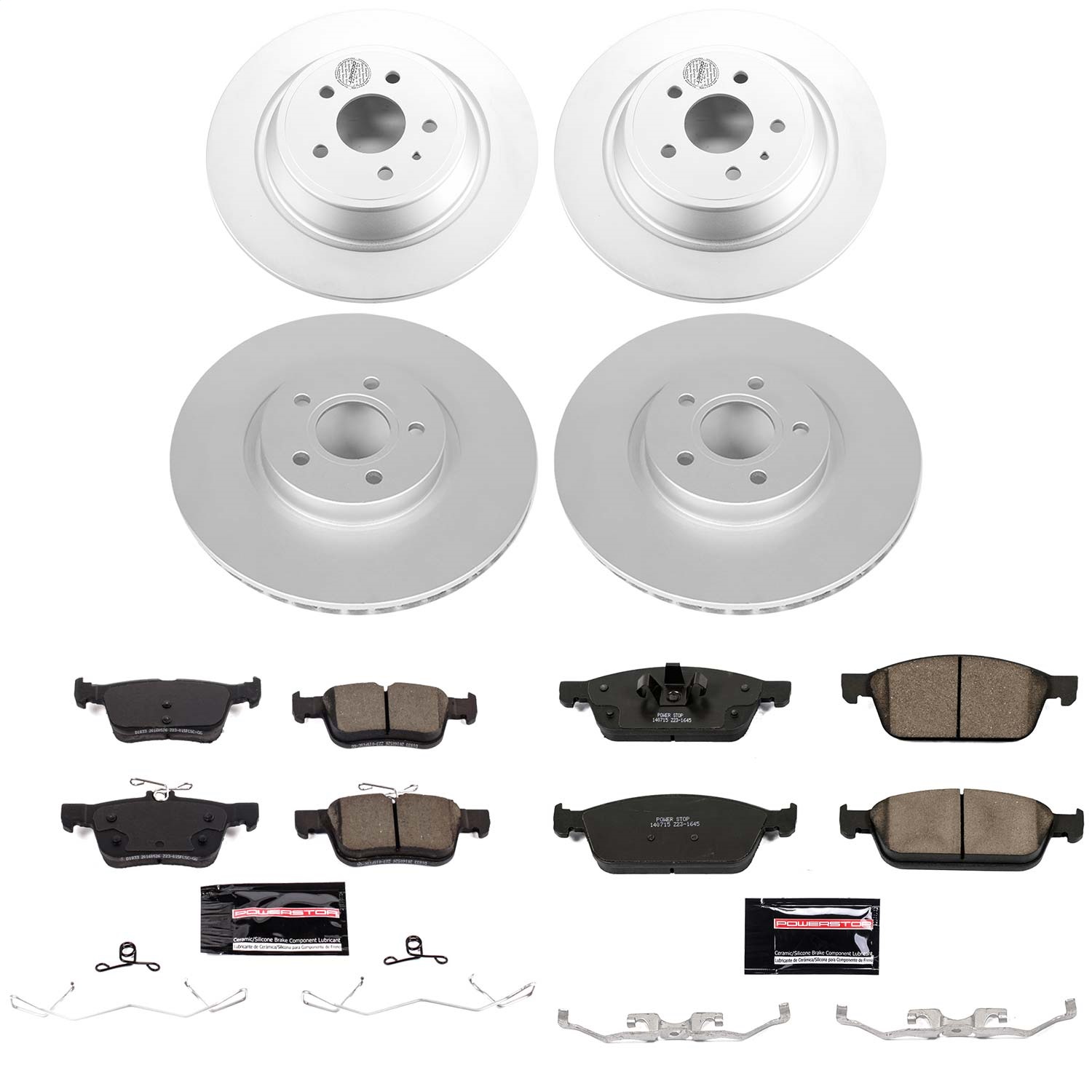 Power Stop - CRK7570 - Front and Rear - Disc Brake Pad and Rotor Kit