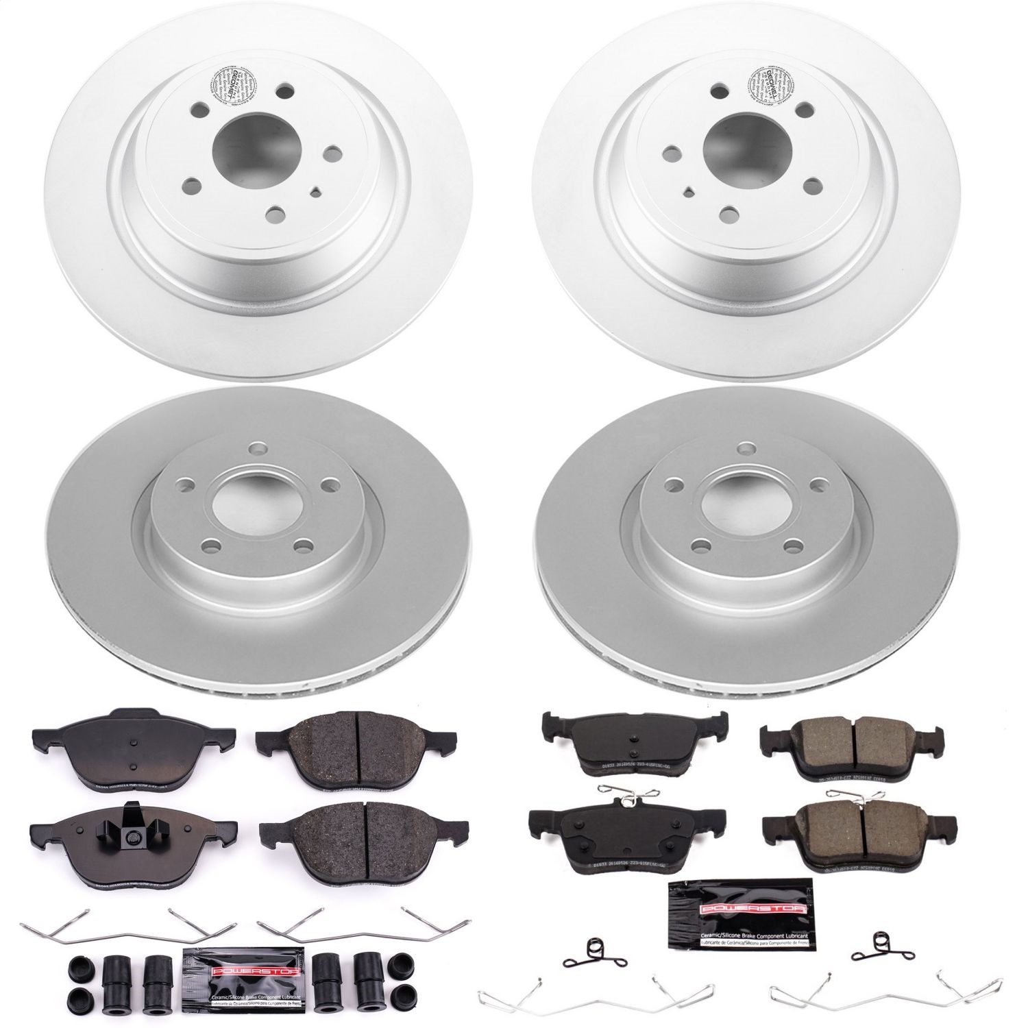 Power Stop - CRK7571 - Front and Rear - Disc Brake Pad and Rotor Kit