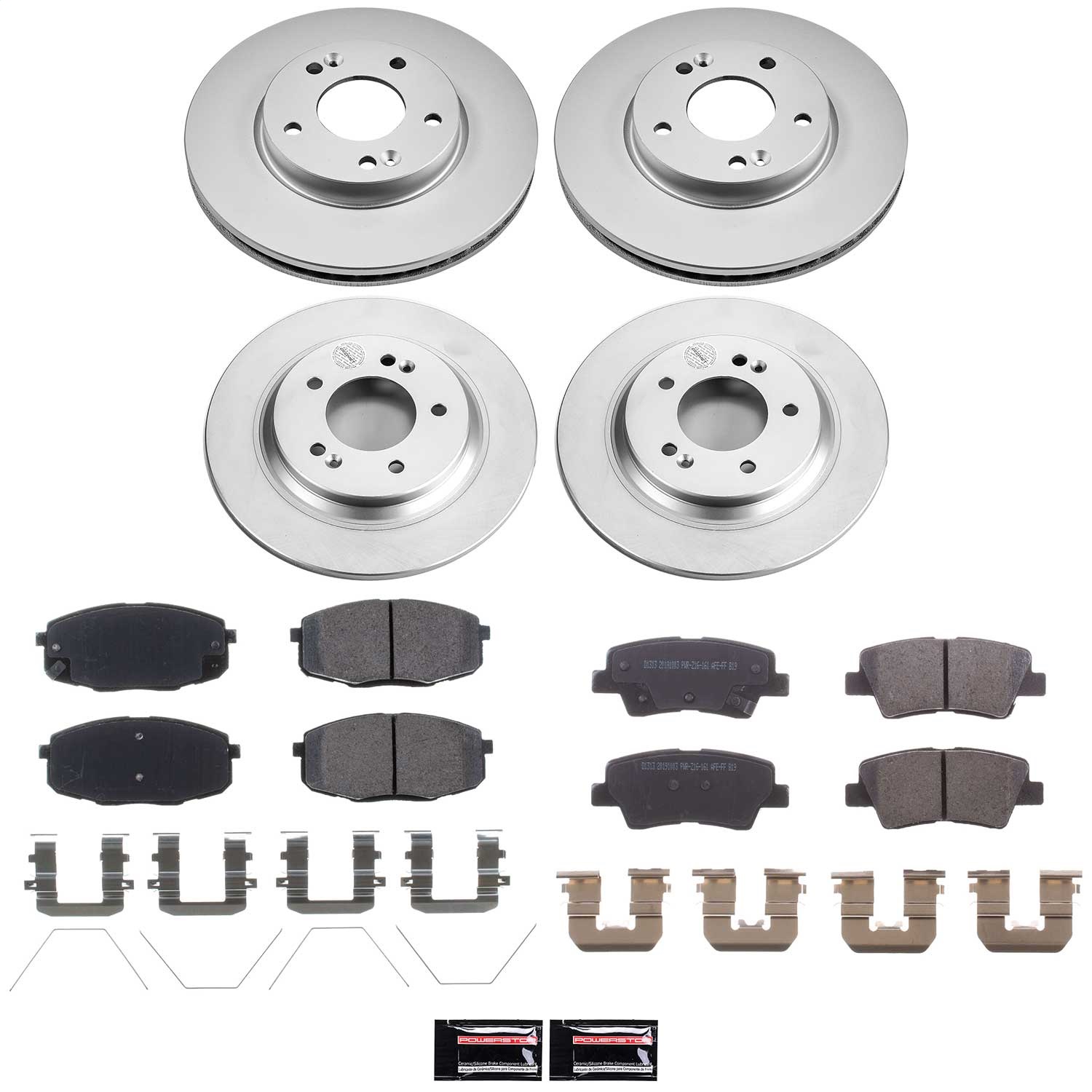 Power Stop - CRK7580 - Front and Rear - Disc Brake Pad and Rotor Kit