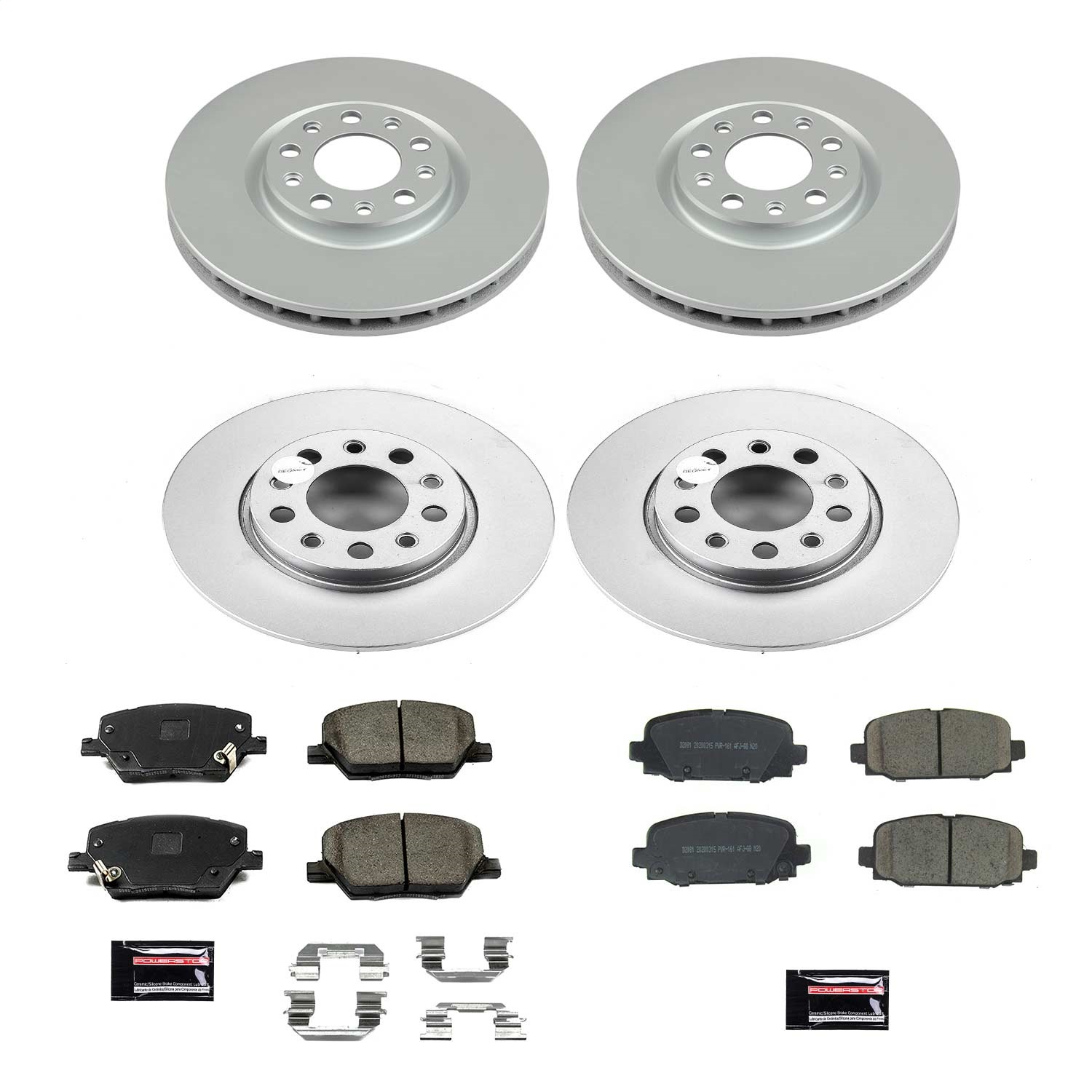 Power Stop - CRK7598 - Front and Rear - Disc Brake Pad and Rotor Kit