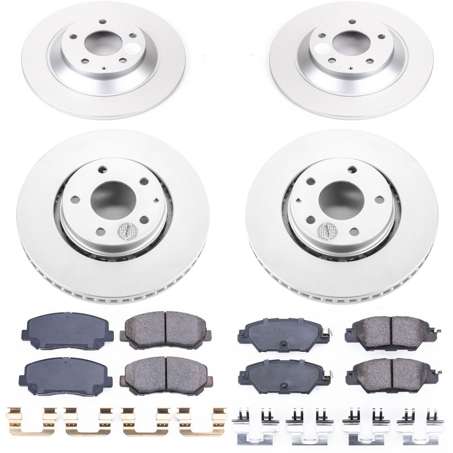 Power Stop - CRK7609 - Front and Rear - Disc Brake Pad and Rotor Kit