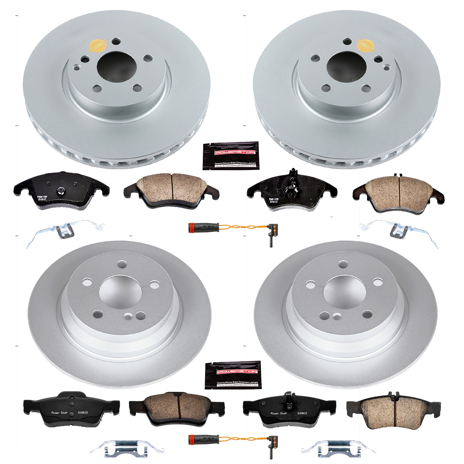 Power Stop - CRK7612 - Front and Rear - Disc Brake Pad and Rotor Kit
