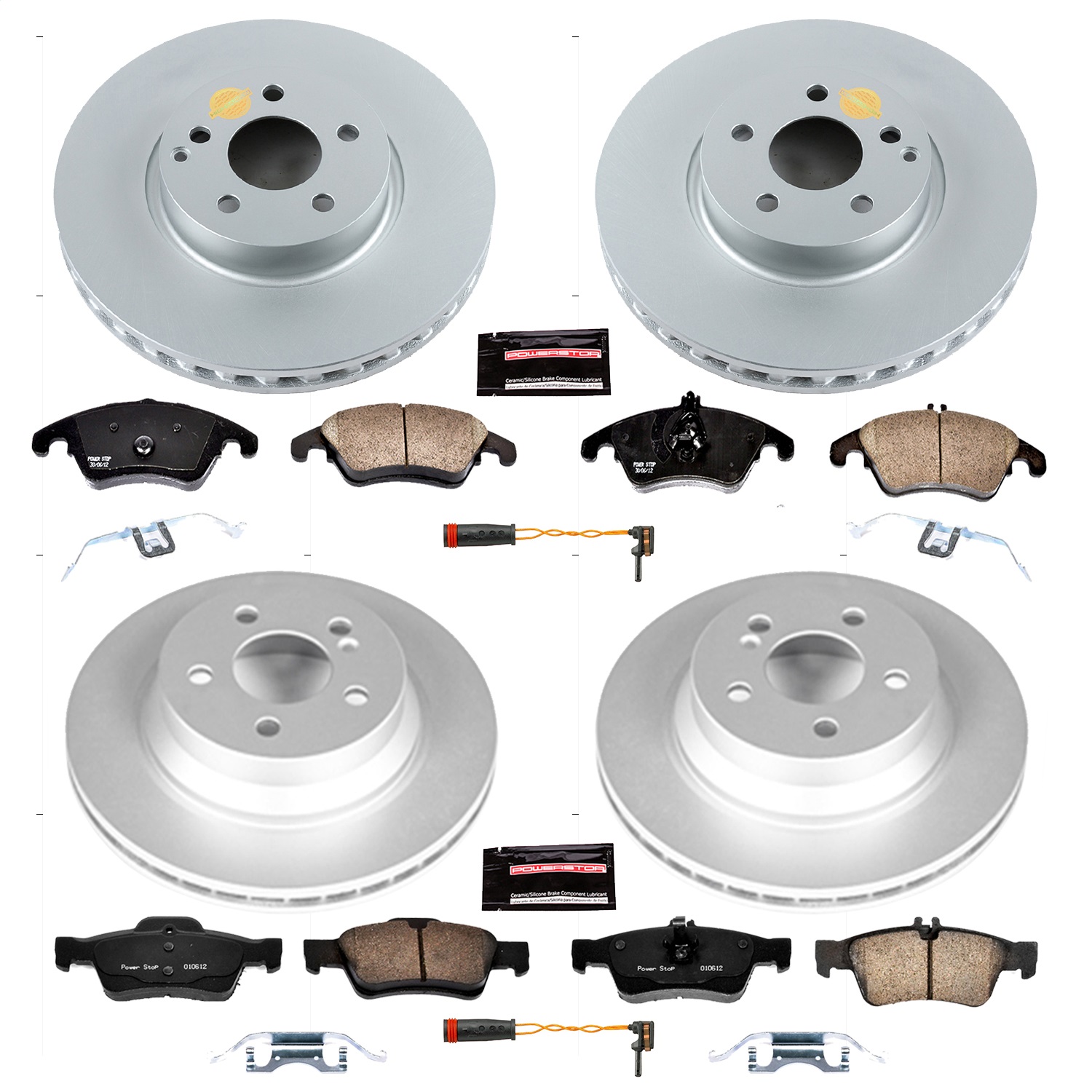 Power Stop - CRK7616 - Front and Rear - Disc Brake Pad and Rotor Kit