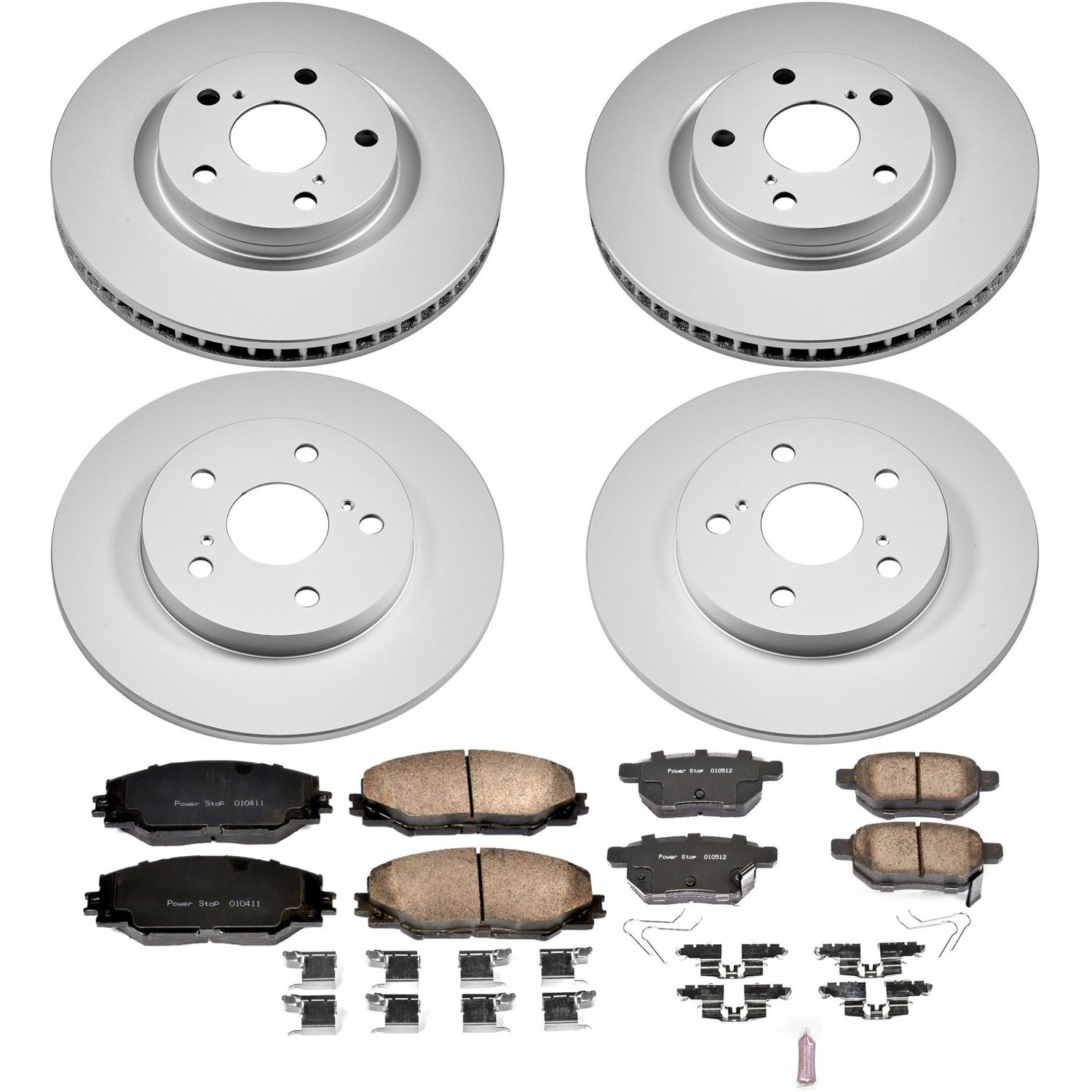 Power Stop - CRK7631 - Front and Rear - Disc Brake Pad and Rotor Kit