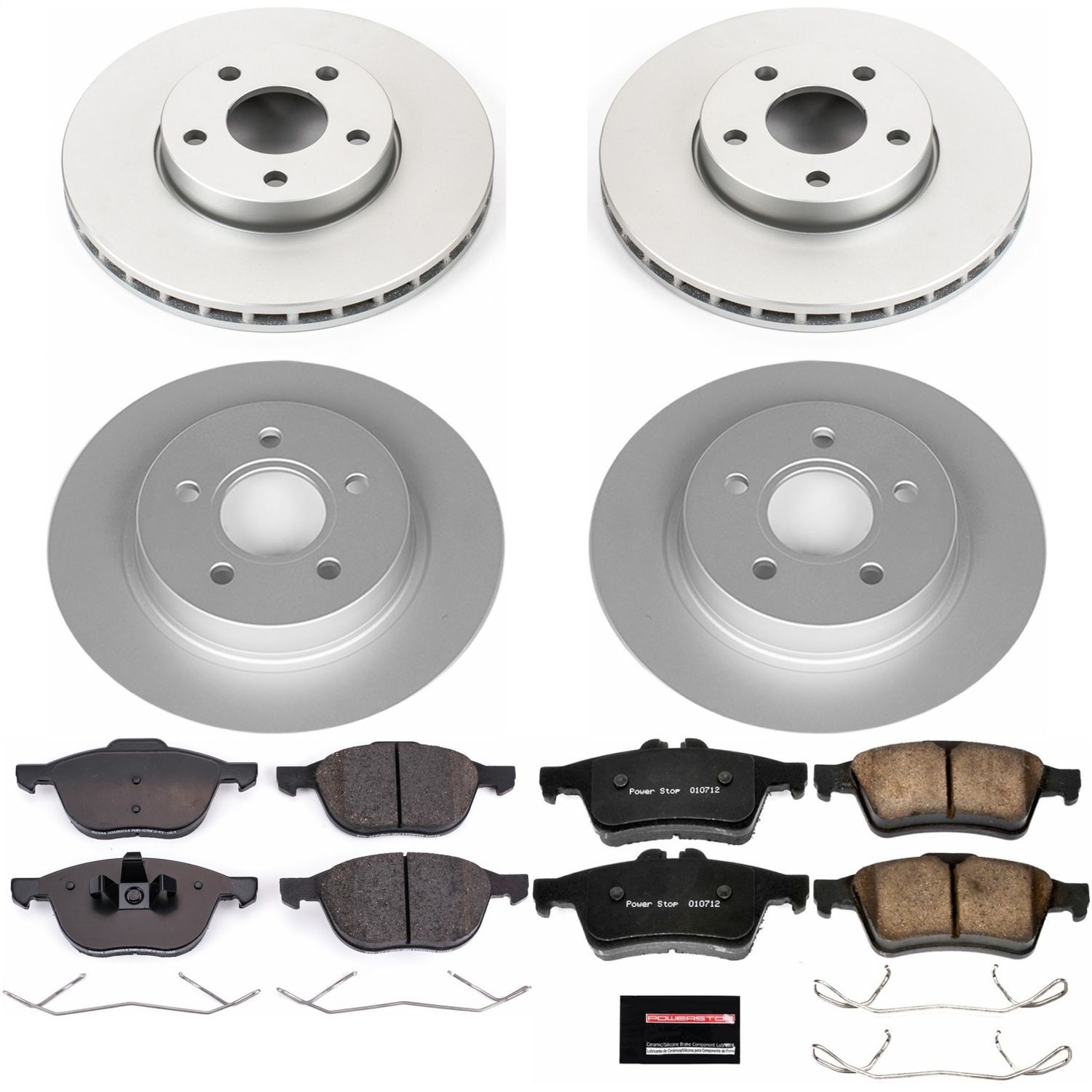 Power Stop - CRK7635 - Front and Rear - Disc Brake Pad and Rotor Kit
