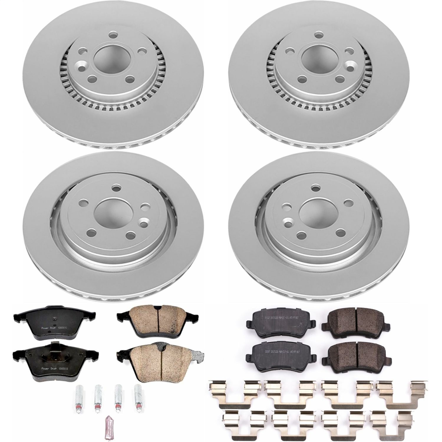 Power Stop - CRK7637 - Front and Rear - Disc Brake Pad and Rotor Kit