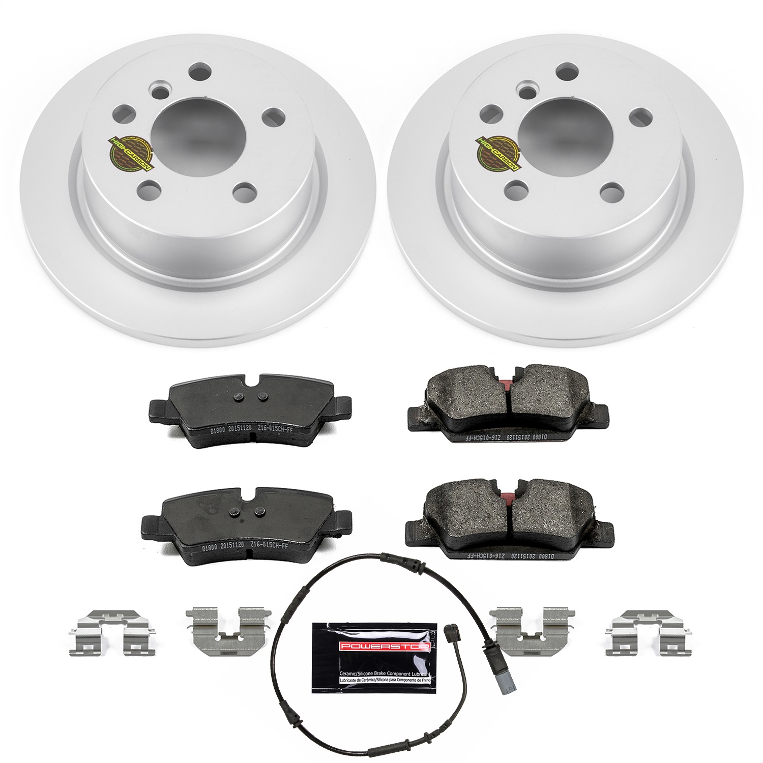Power Stop - CRK7750 - Rear - Disc Brake Pad and Rotor Kit