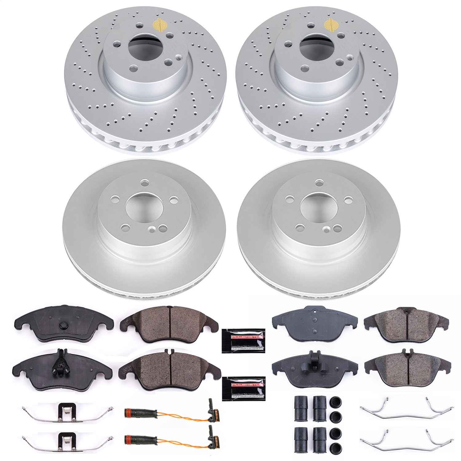 Power Stop - CRK7760 - Front and Rear - Disc Brake Pad and Rotor Kit