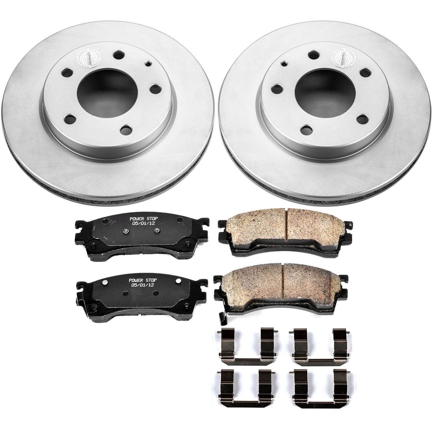 Power Stop - CRK782 - Front - Disc Brake Pad and Rotor Kit
