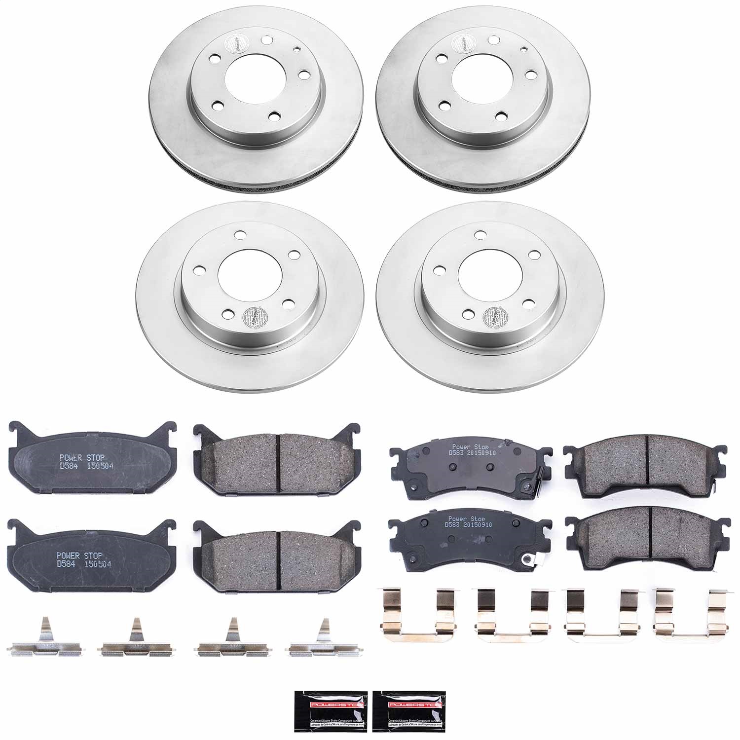 Power Stop - CRK783 - Front and Rear - Disc Brake Pad and Rotor Kit
