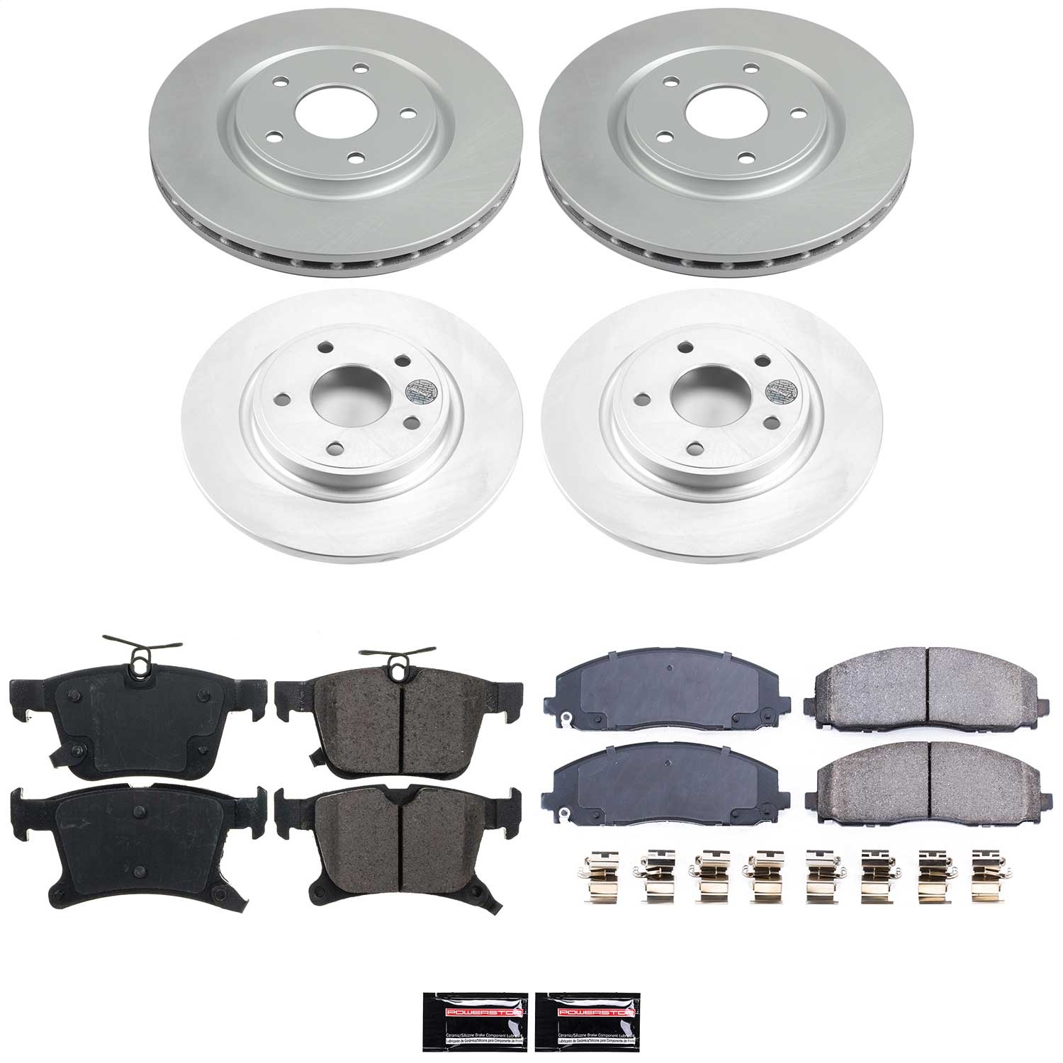 Power Stop - CRK7841 - Front and Rear - Disc Brake Pad and Rotor Kit