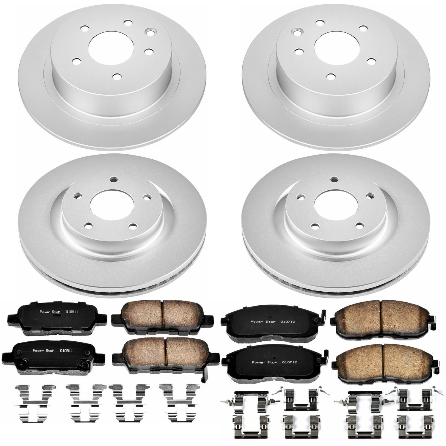 Power Stop - CRK7865 - Front and Rear - Disc Brake Pad and Rotor Kit