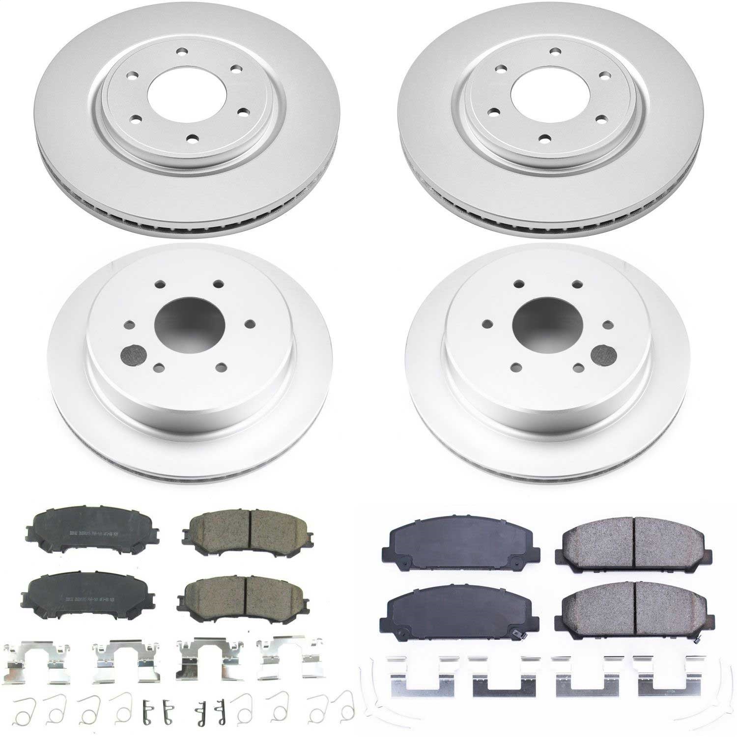 Power Stop - CRK7866 - Front and Rear - Disc Brake Pad and Rotor Kit