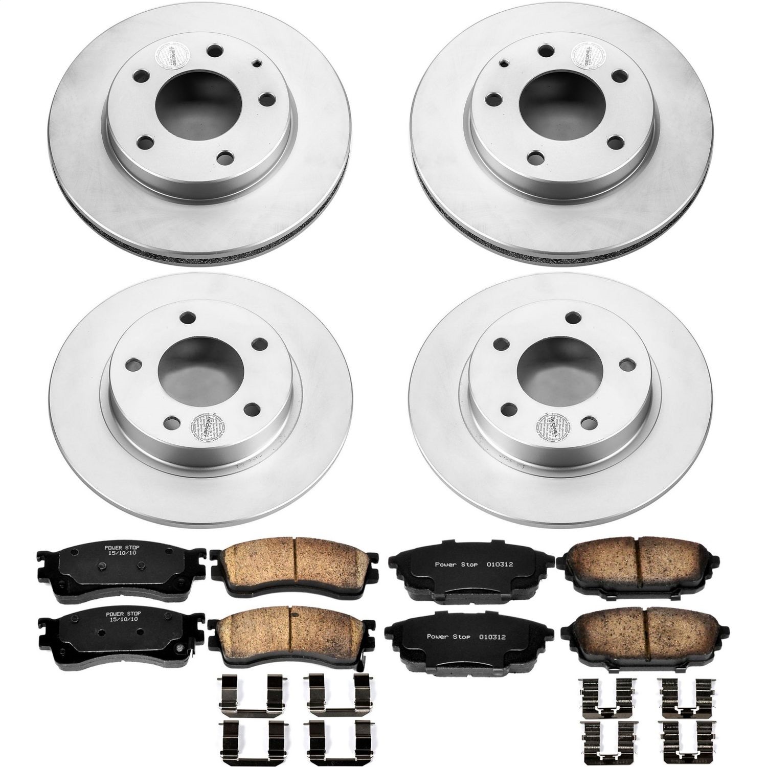 Power Stop - CRK789 - Front and Rear - Disc Brake Pad and Rotor Kit