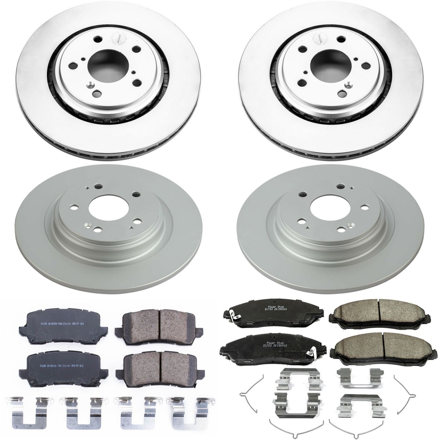 Power Stop - CRK7922 - Front and Rear - Disc Brake Pad and Rotor Kit