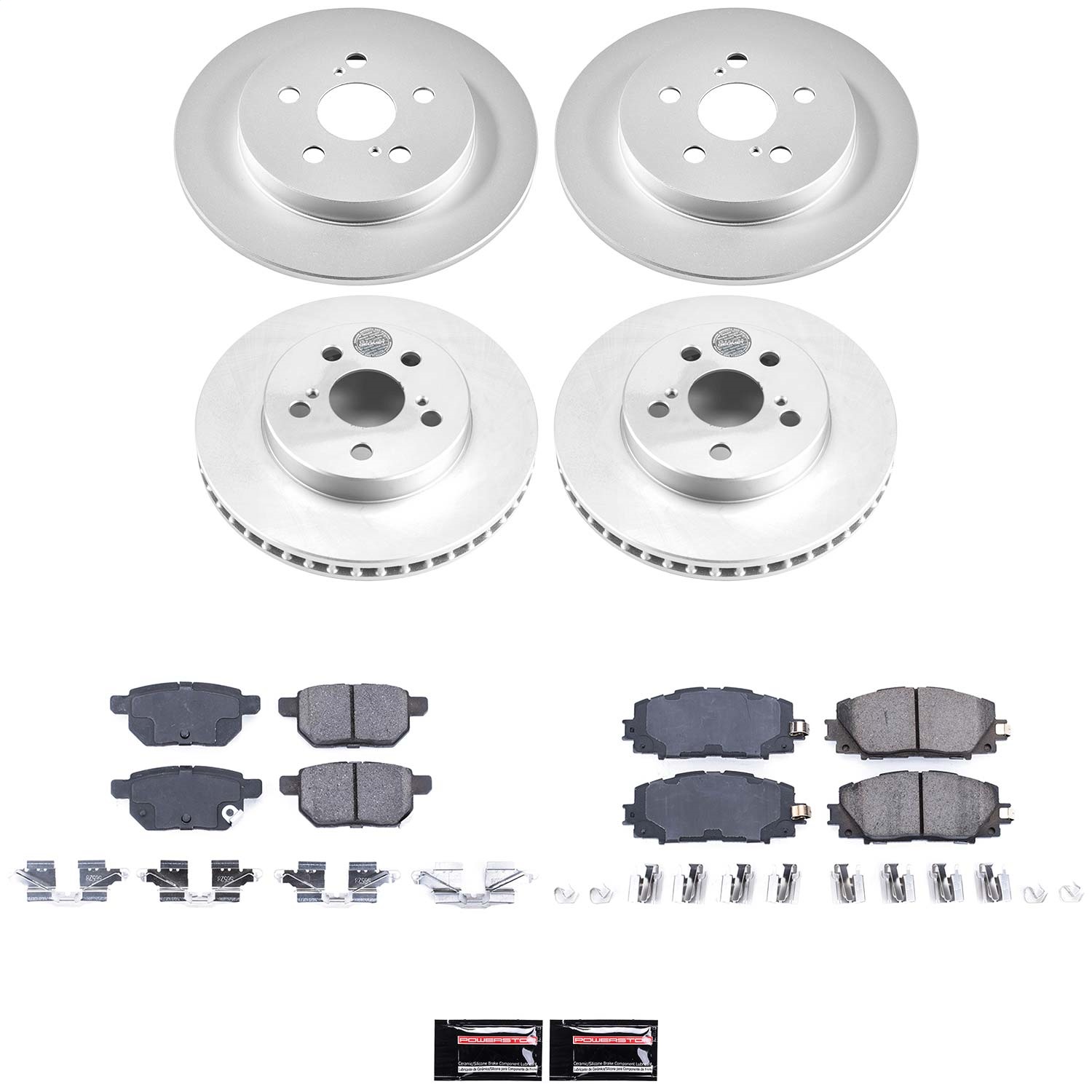 Power Stop - CRK7924 - Front and Rear - Disc Brake Pad and Rotor Kit