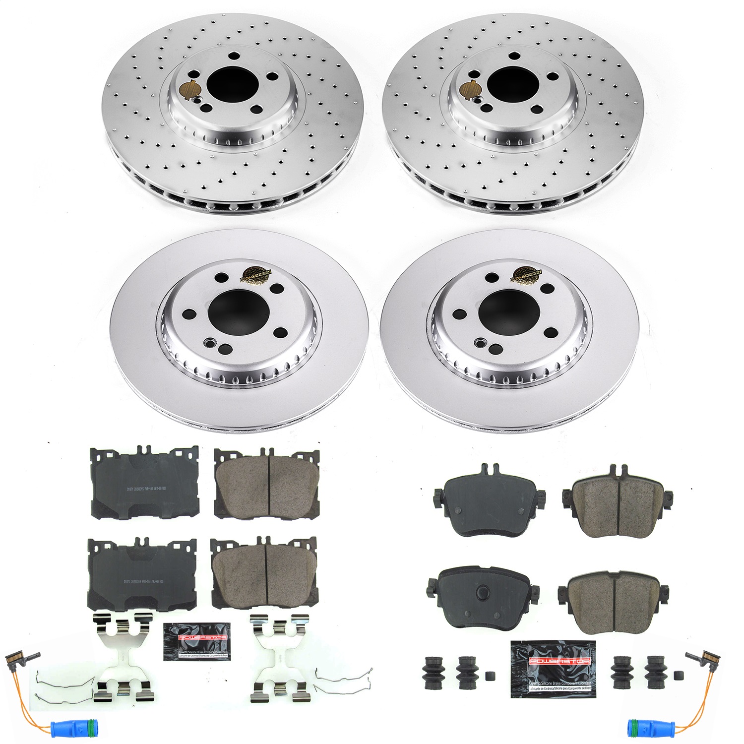Power Stop - CRK7987 - Front and Rear - Disc Brake Pad and Rotor Kit